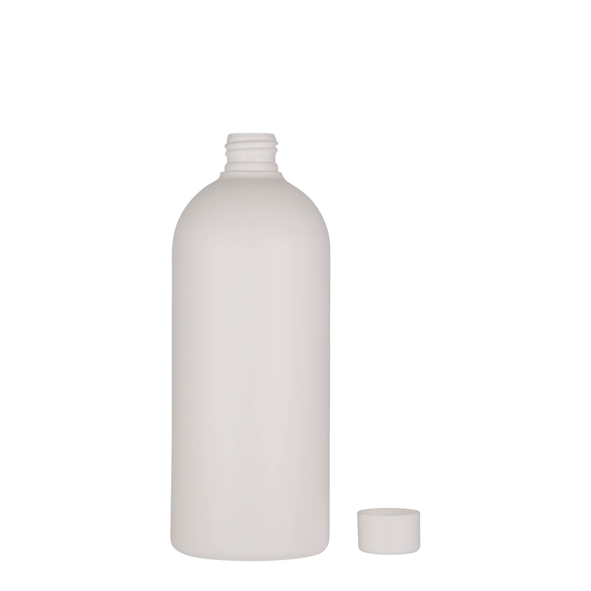 Plastic fles 'Tuffy', 500 ml, HDPE, wit, monding: 24/410 Plastic fles 'Tuffy', 500 ml, HDPE, wit, monding: 24/410