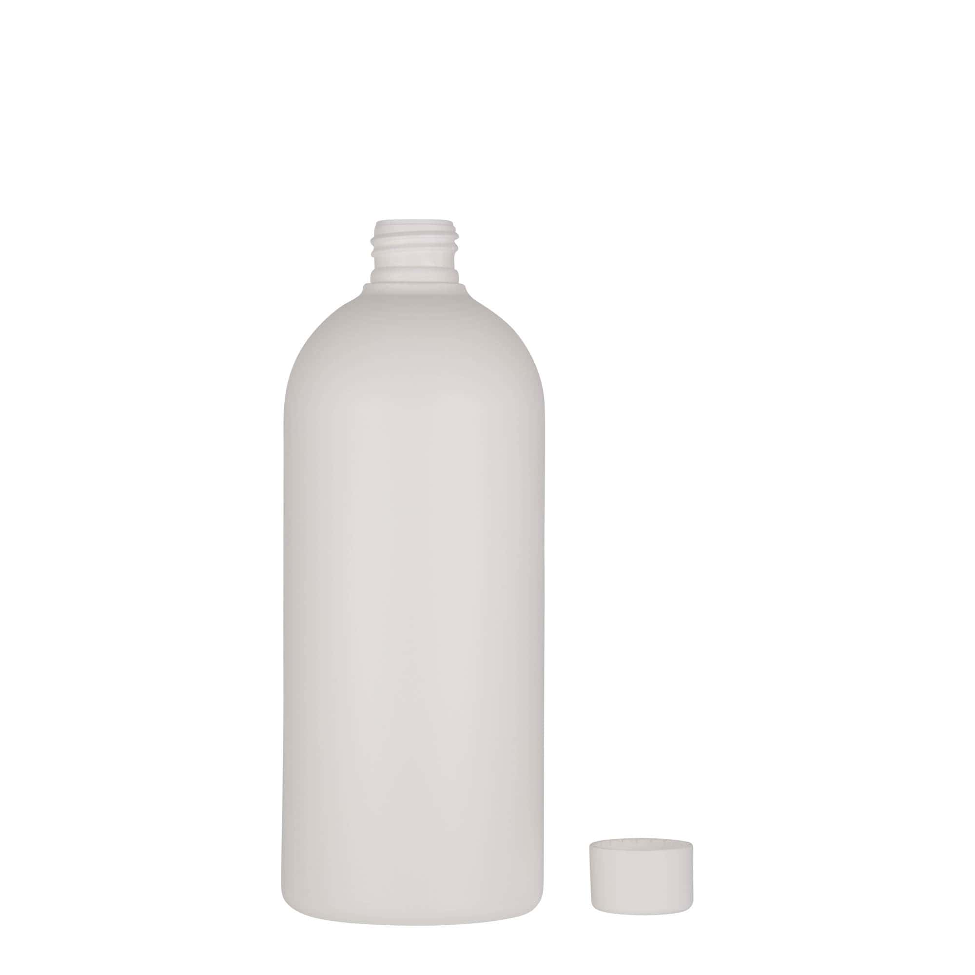Plastic fles 'Tuffy', 500 ml, HDPE, wit, monding:  24/410