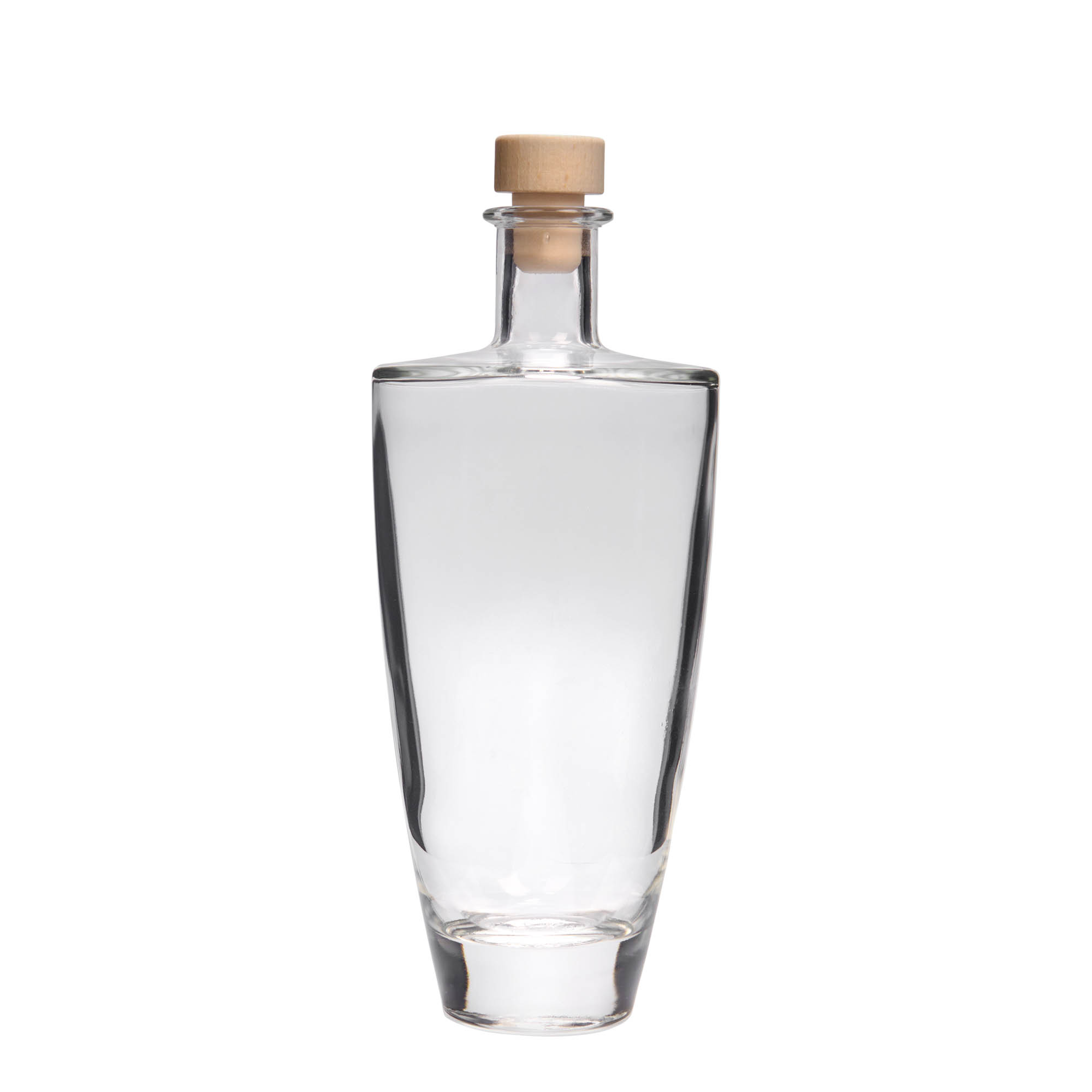 Glazen fles 'Vanessa', 500 ml, ovaal, monding: kurk