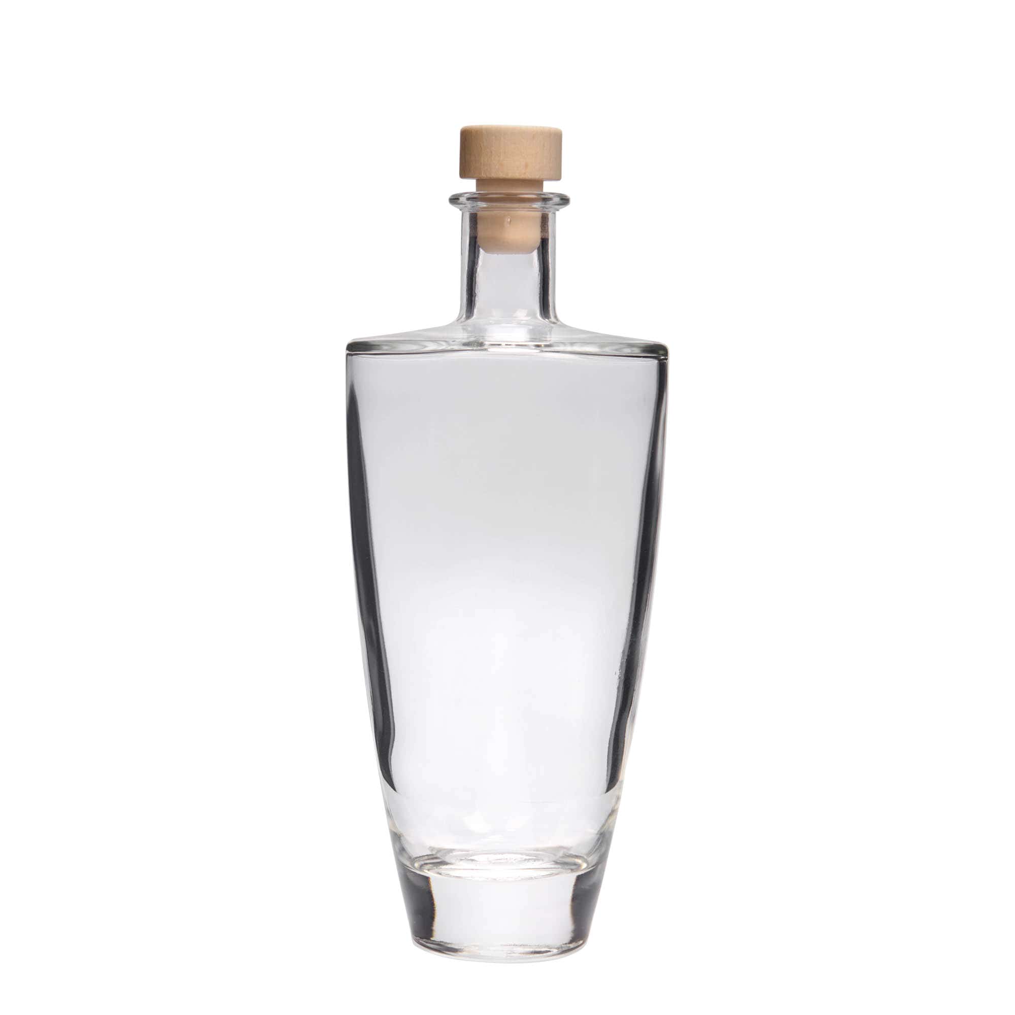 Glazen fles 'Vanessa', 500 ml, ovaal, monding: kurk