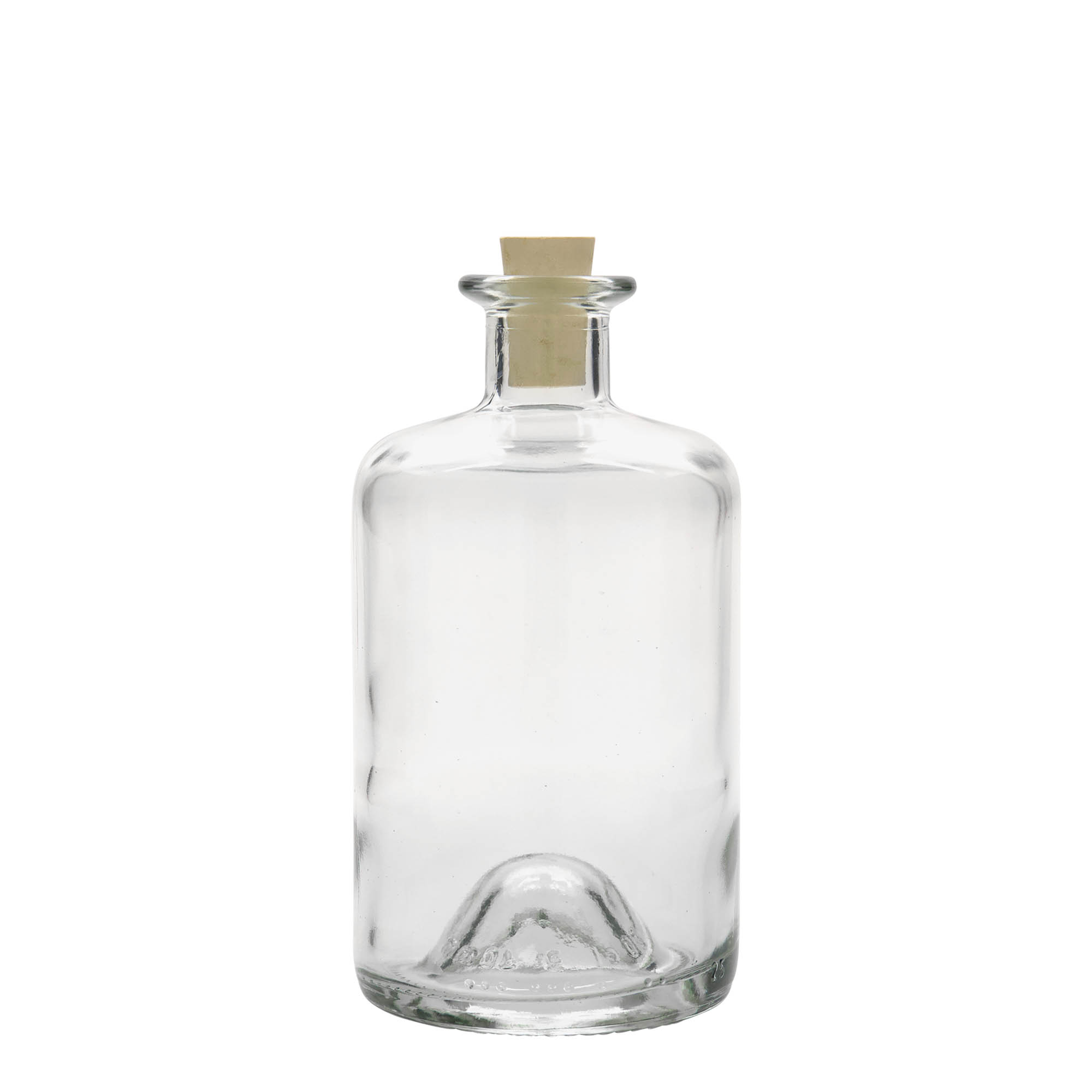 Glazen fles Apotheker, 500 ml, monding: kurk