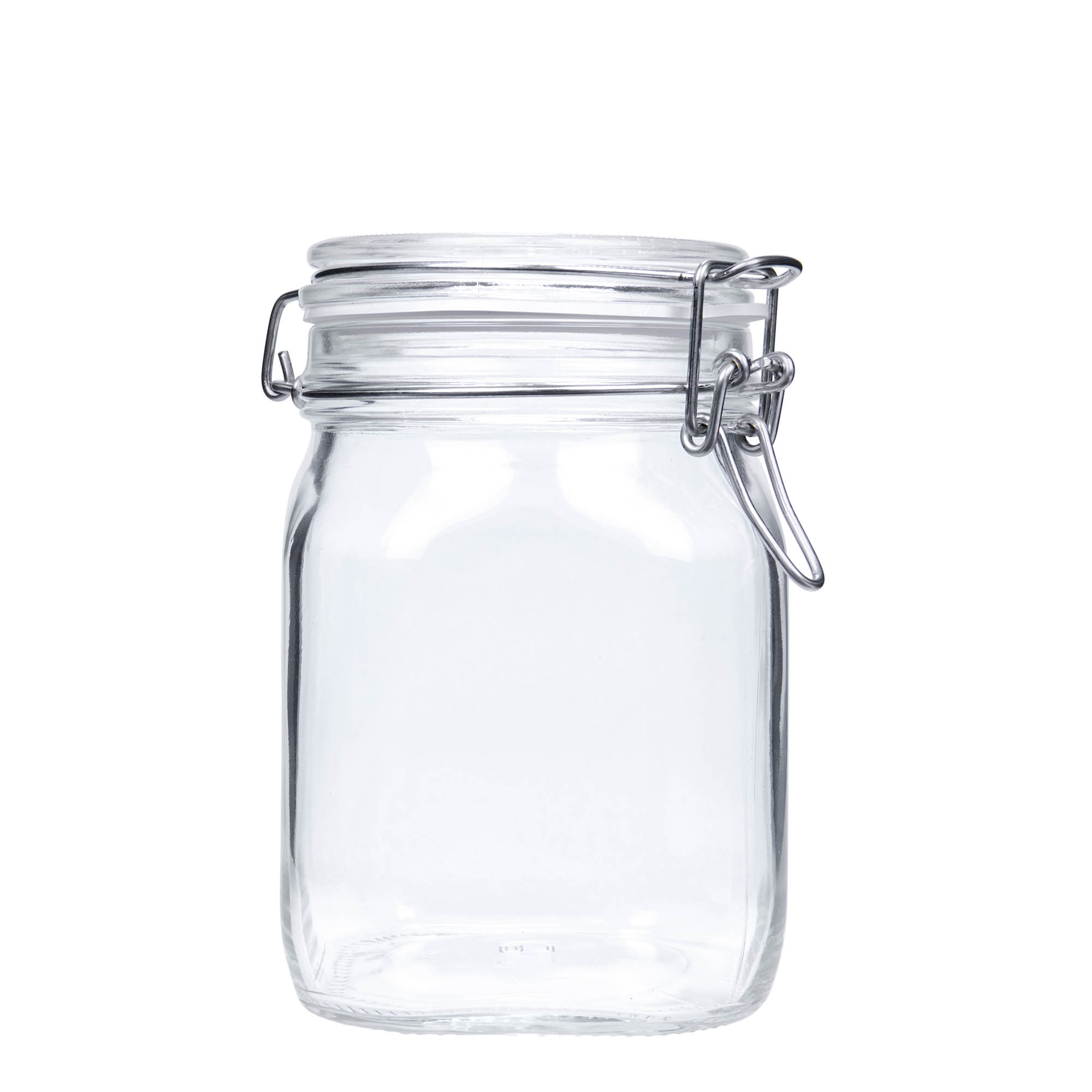 Pot met beugelsluiting 'Fido', 1000 ml, vierkant, monding: beugelsluiting Pot met beugelsluiting 'Fido', 1000 ml, vierkant, monding: beugelsluiting