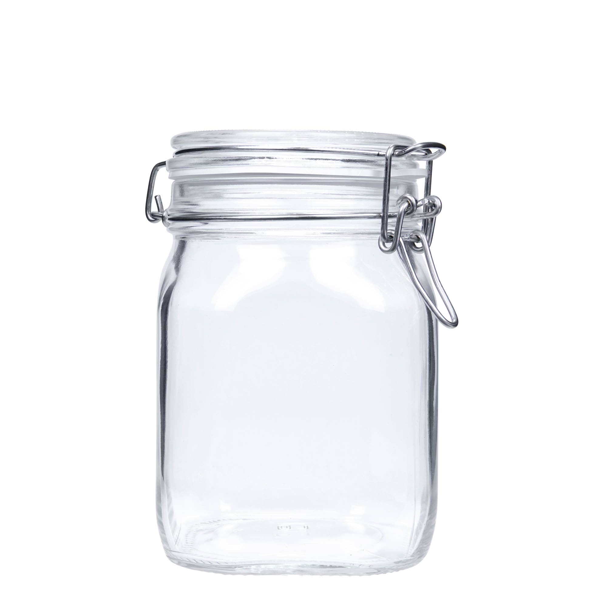 Bocal à fermeture mécanique 1 000 ml « Fido », carré, bouchage: bouchon mécanique