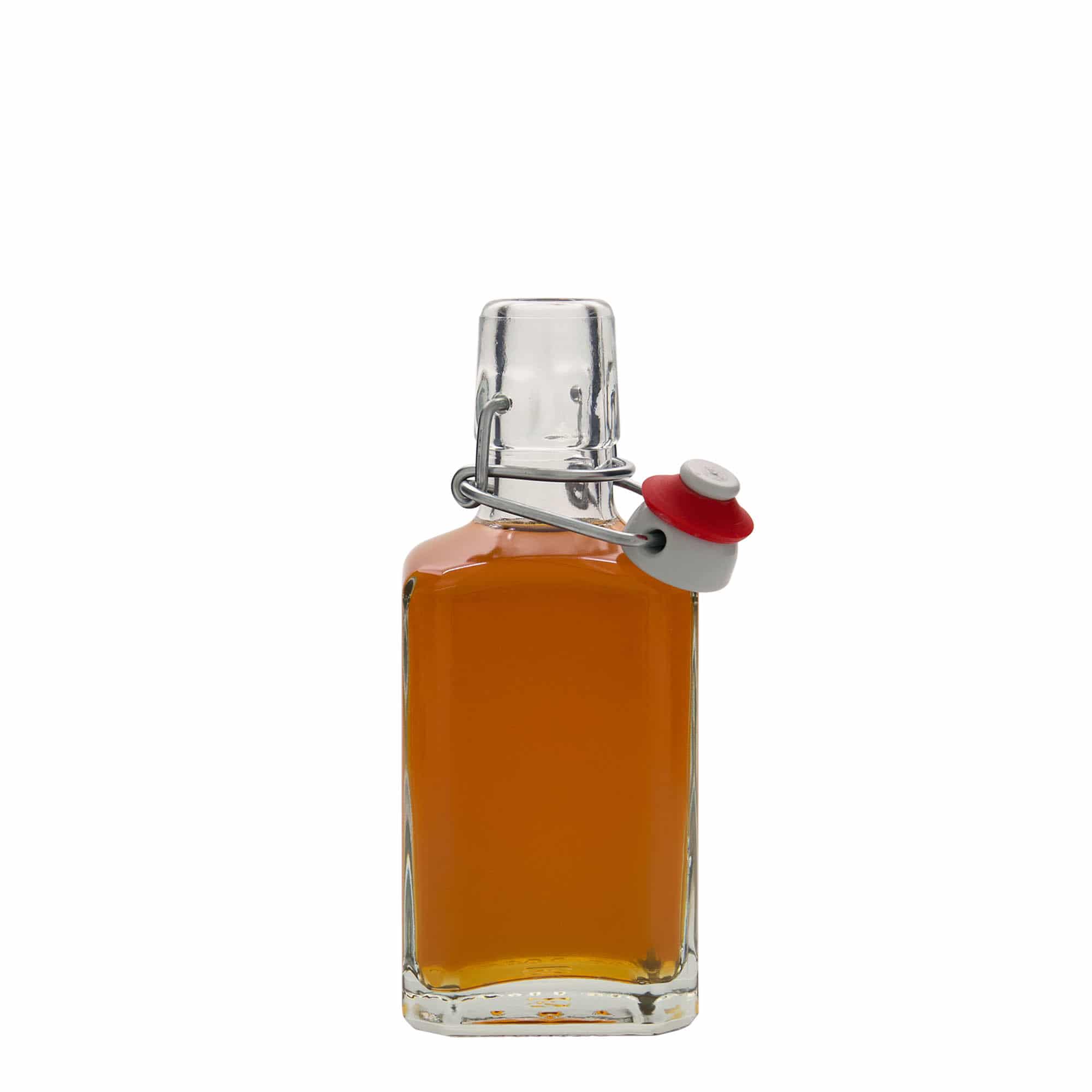 Glazen fles 'Rialto', 250 ml, vierkant, monding: beugelsluiting Glazen fles 'Rialto', 250 ml, vierkant, monding: beugelsluiting