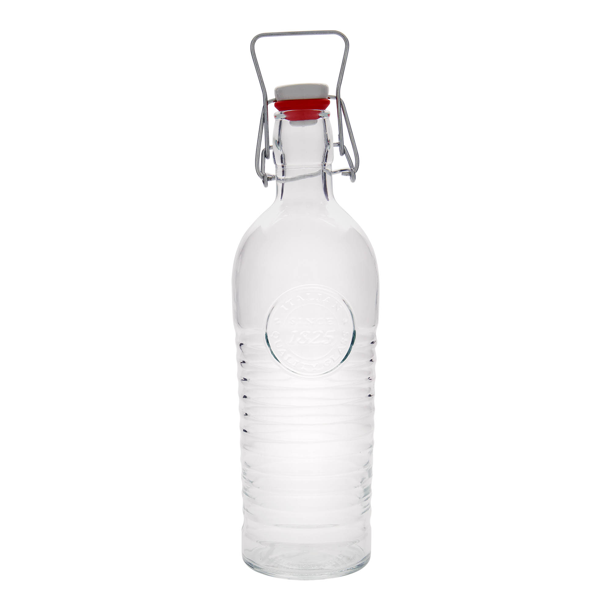 Glazen fles 'Officina 1825', 1200 ml, monding: beugelsluiting Glazen fles 'Officina 1825', 1200 ml, monding: beugelsluiting