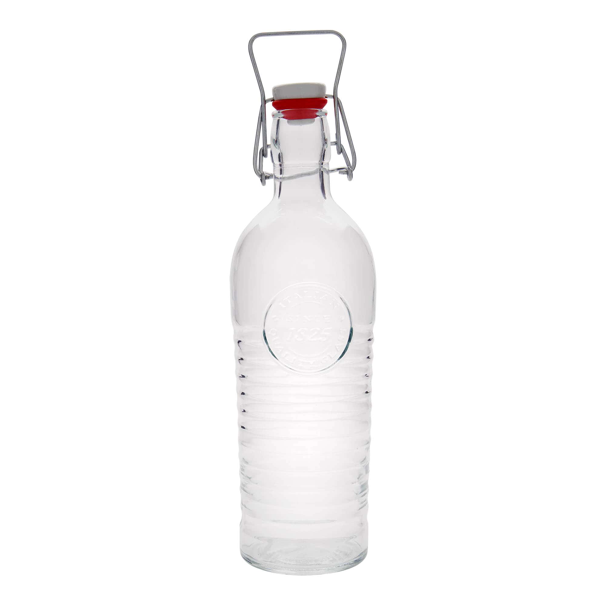 Bouteille en verre 1 200 ml « Officina 1825 », bouchage: bouchon mécanique