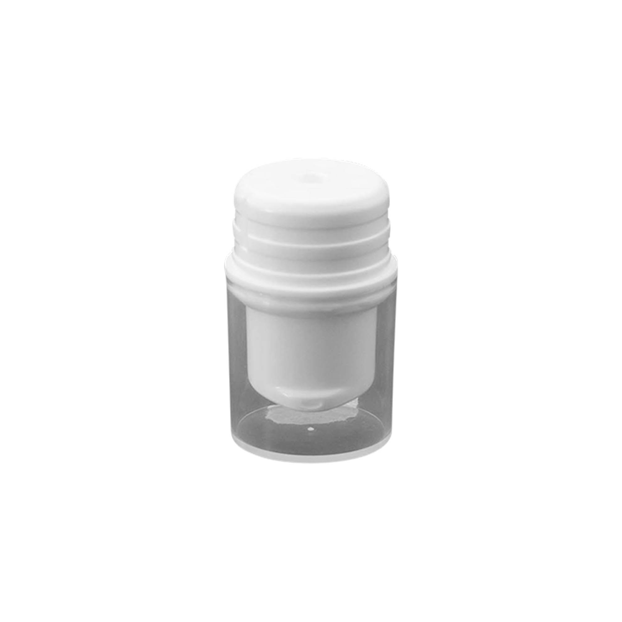 Flacon airless tête de pompe 'Nano', plastique PP, blanc Flacon airless tête de pompe 'Nano', plastique PP, blanc