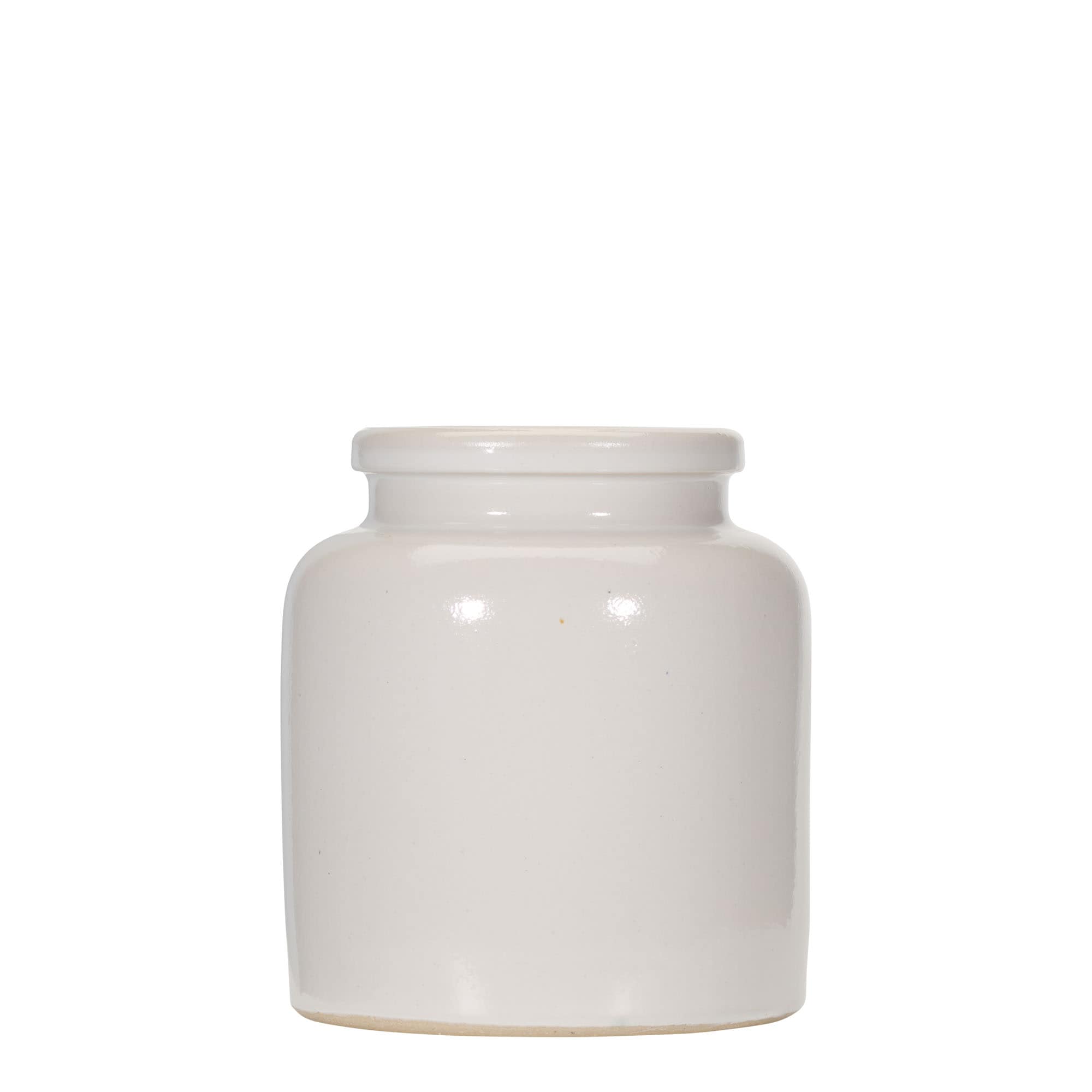 Pot en grès 270 ml, céramique, blanc, bouchage: couvercle cloche