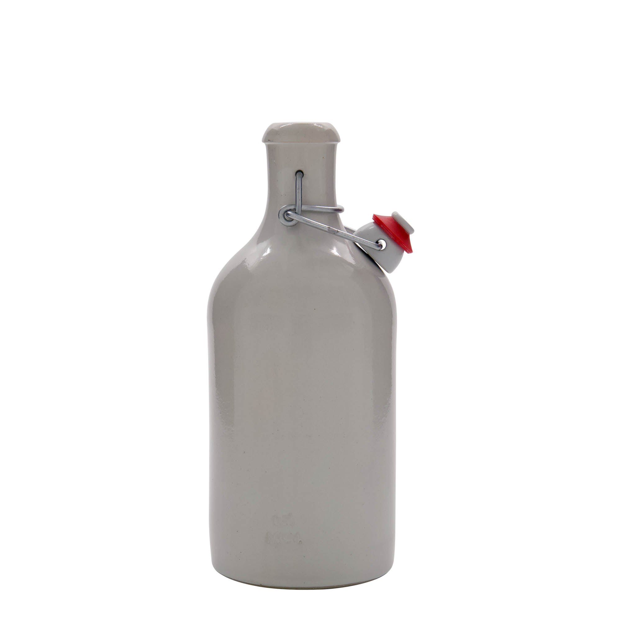 Chope en terre cuite 500 ml, grès, blanc, bouchage: bouchon mécanique Chope en terre cuite 500 ml, grès, blanc, bouchage: bouchon mécanique