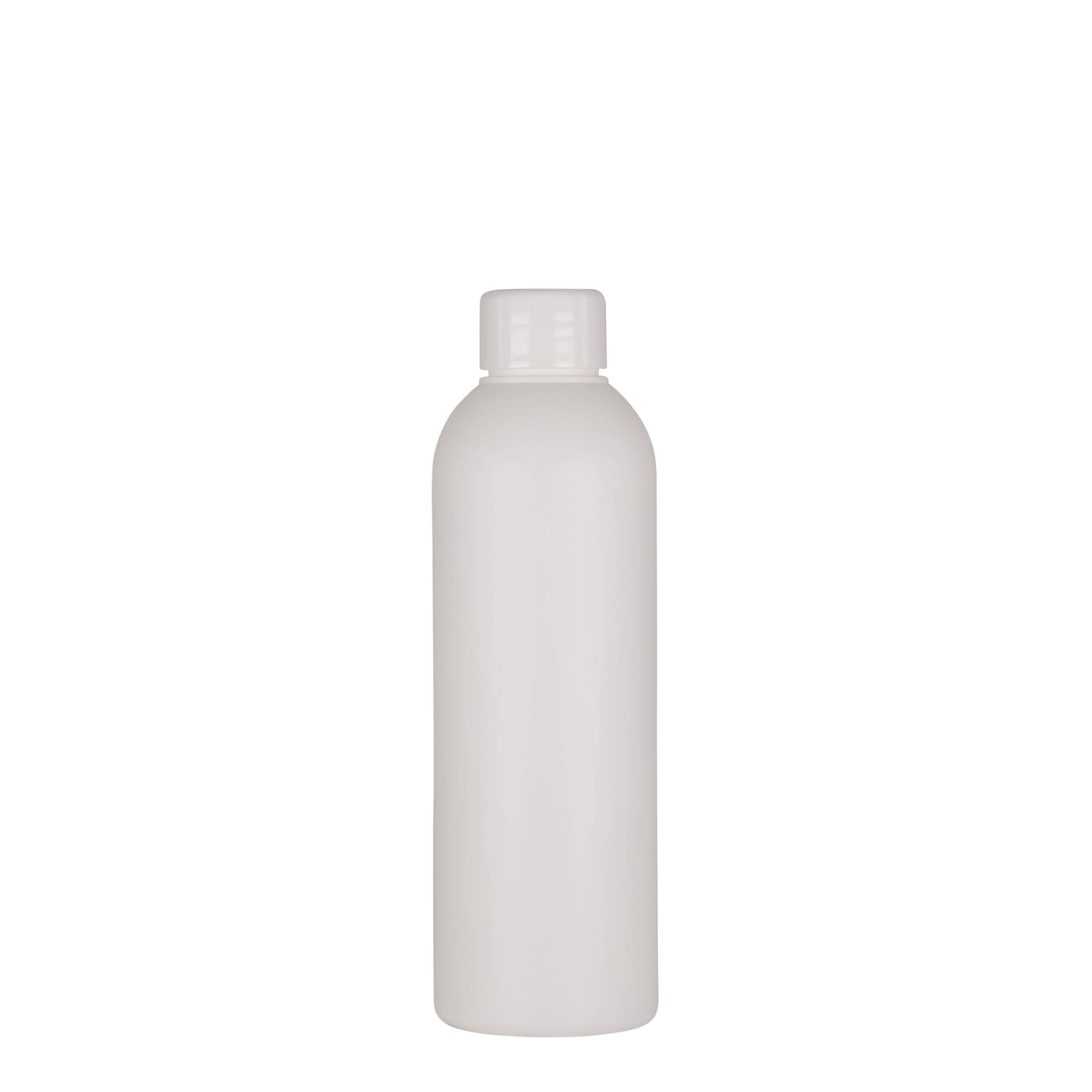 Plastic fles 'Tuffy', 200 ml, HDPE, wit, monding: 24/410