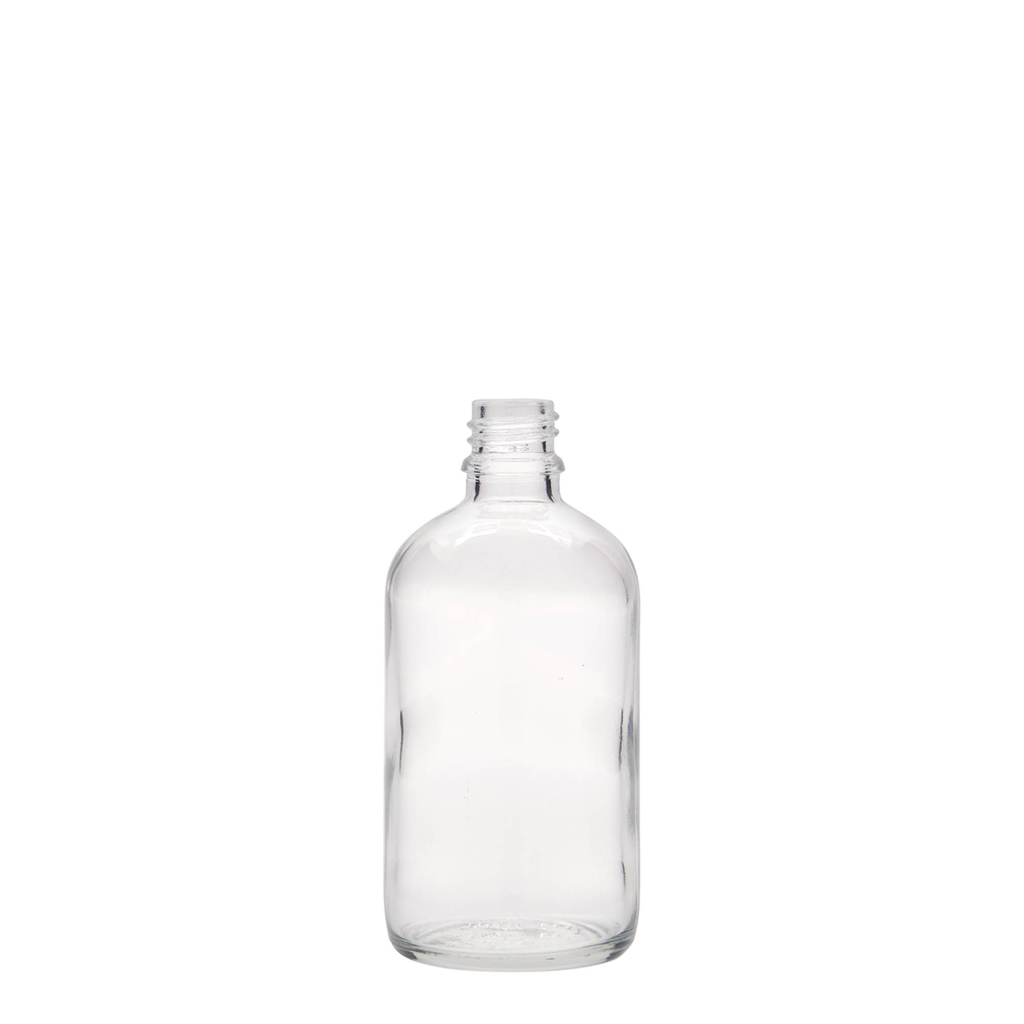 Medicijnfles, 100 ml, glas, monding: DIN 18