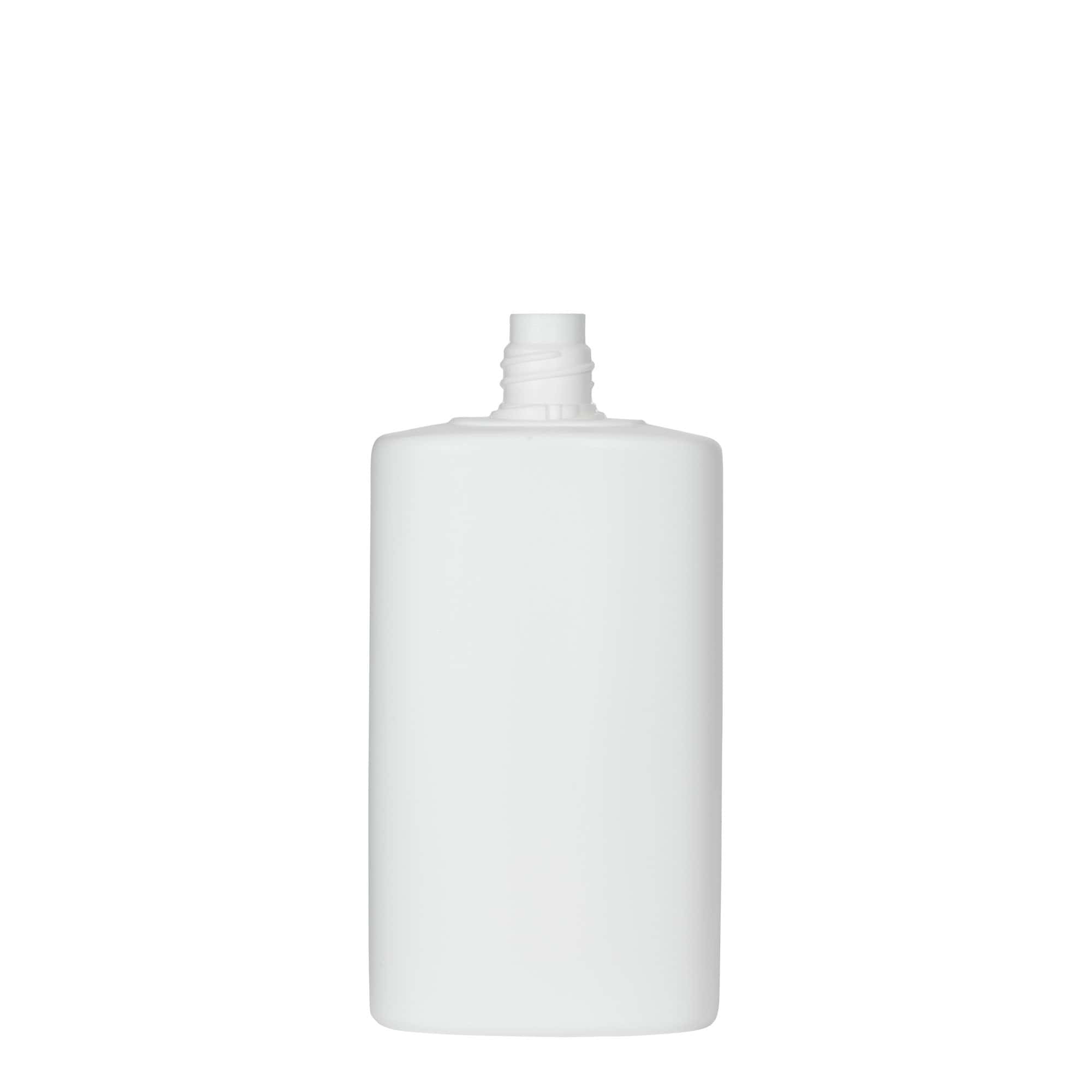 Plastic fles 'Indy', 250 ml, ovaal, HDPE, wit, monding: schroefsluiting