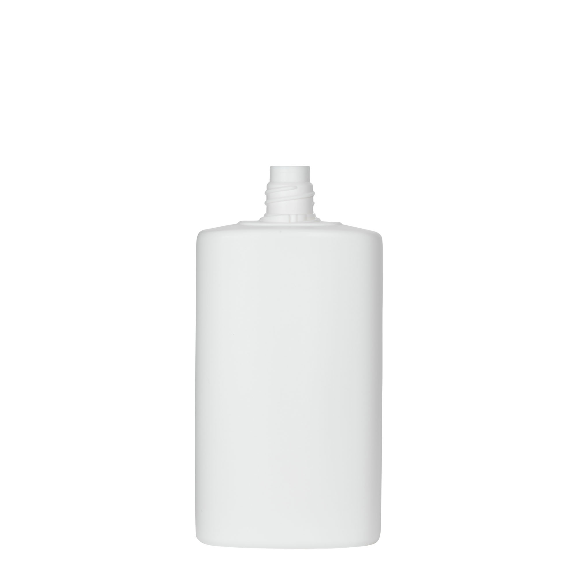 Plastic fles 'Indy', 250 ml, ovaal, HDPE, wit, monding: schroefsluiting
