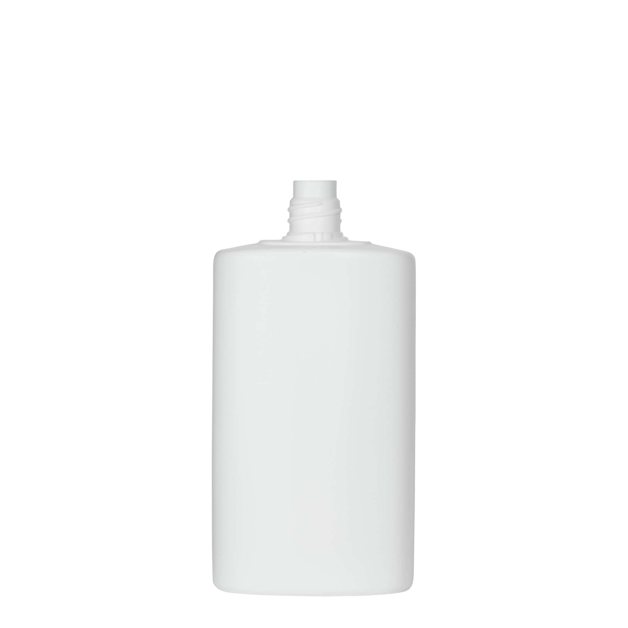 Bouteille en plastique 250 ml 'Indy', ovale, PEHD, blanche, bouchage: Bougage à vis