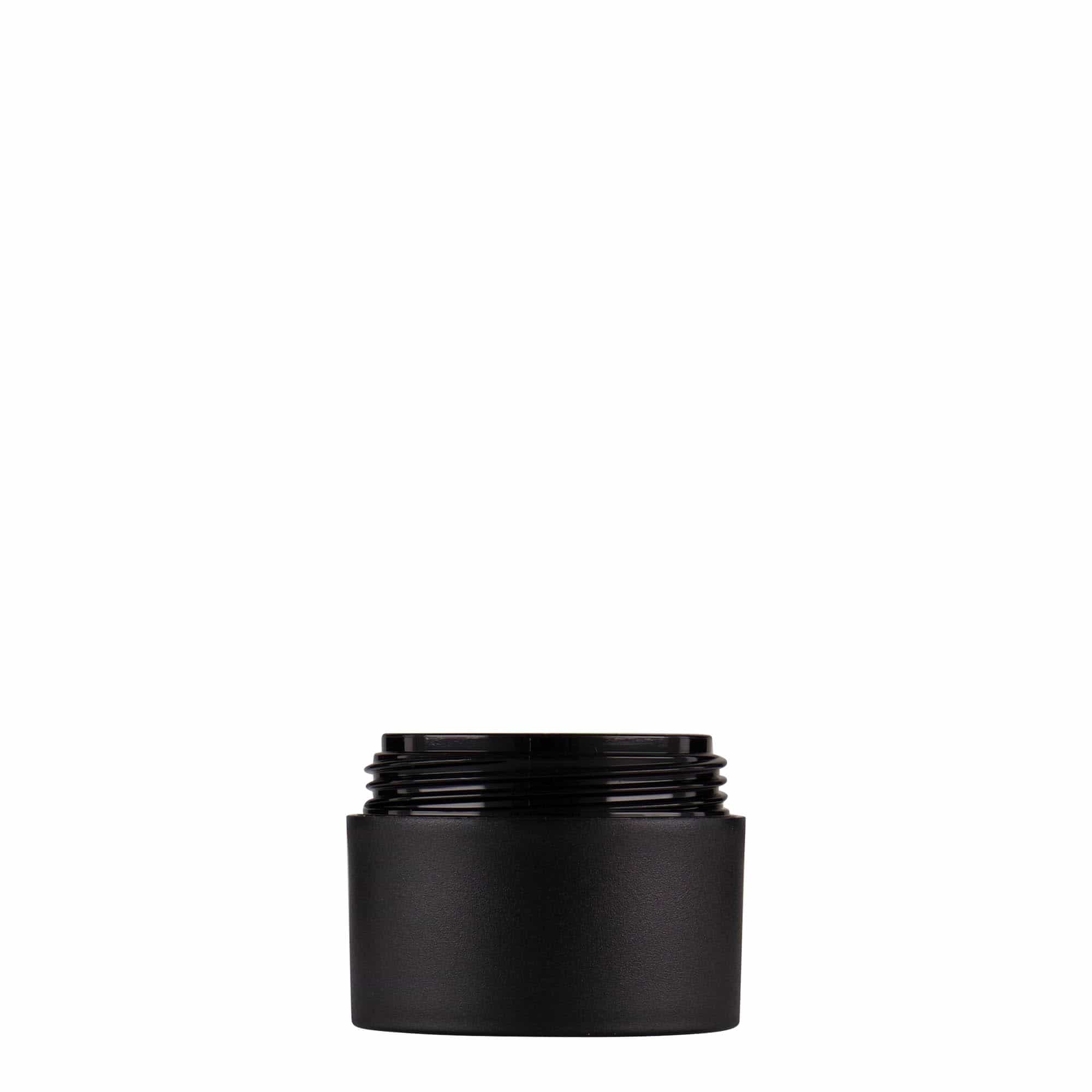 Plastic pot 'Antonella', 15 ml, PP, zwart, monding: schroefsluiting