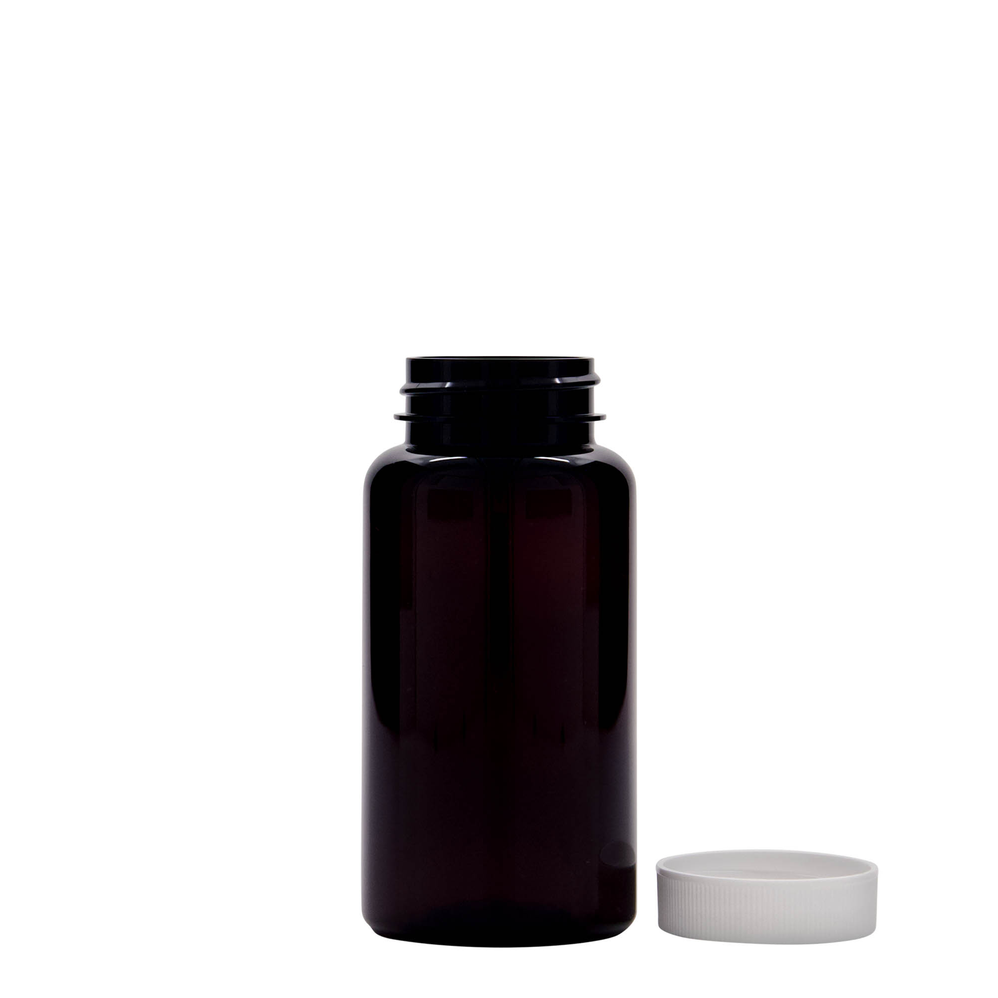 Pet-medicijnpotje, 150 ml, kunststof, bruin, monding: 38/400 Pet-medicijnpotje, 150 ml, kunststof, bruin, monding: 38/400