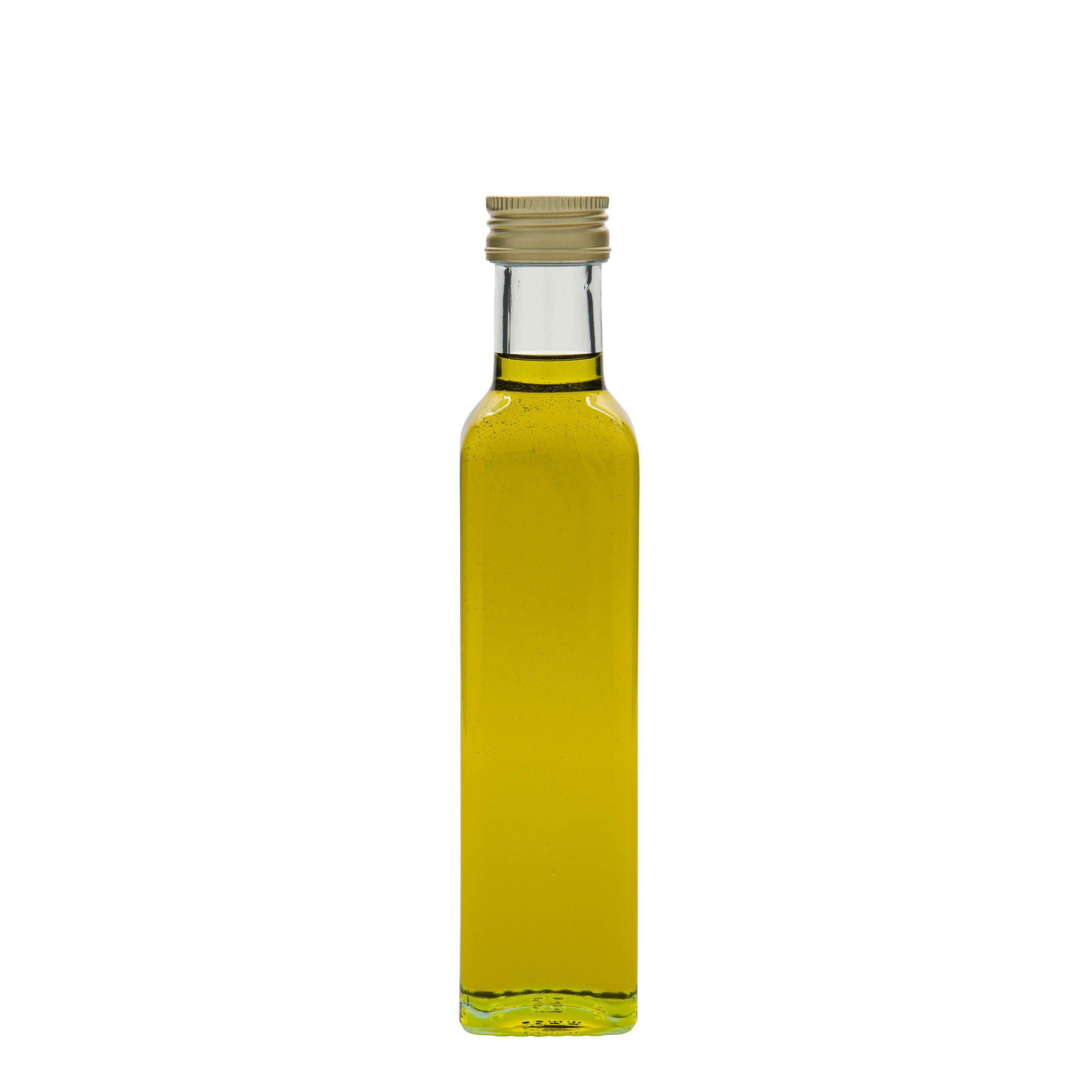 Bouteille en verre 250 ml 'Marasca', carrée, bouchage: PP 31,5 Bouteille en verre 250 ml 'Marasca', carrée, bouchage: PP 31,5