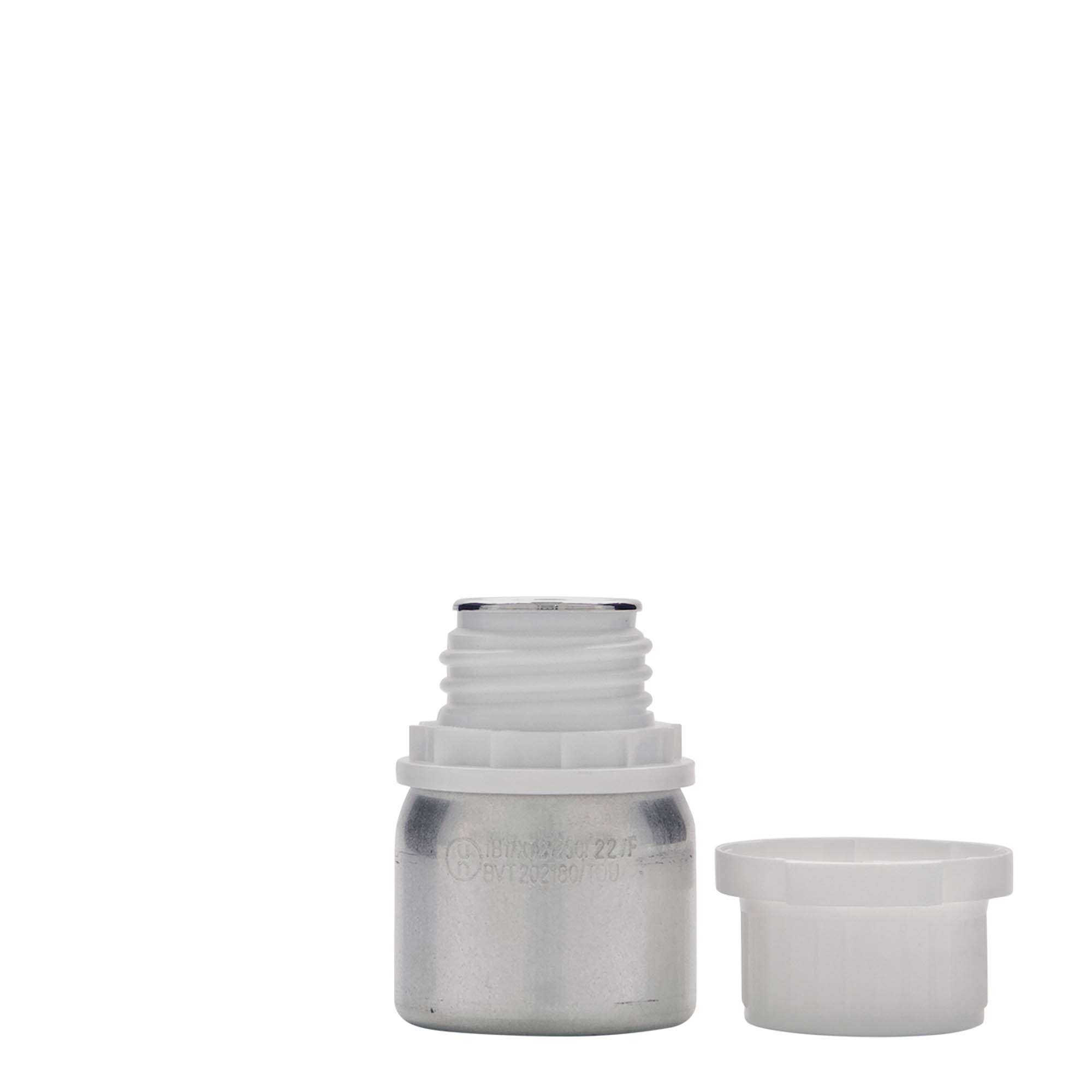 Aluminium fles, 50 ml, metaal, zilver, monding: DIN 32 Aluminium fles, 50 ml, metaal, zilver, monding: DIN 32