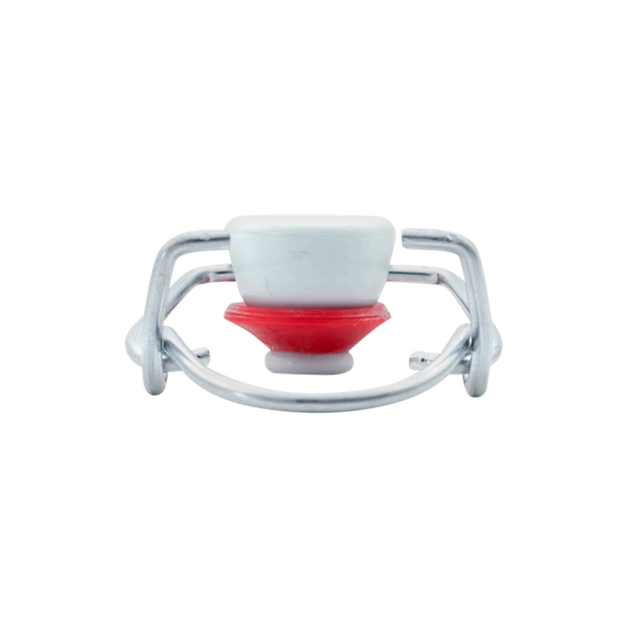 Beugelsluiting standaard, kunststof, rood-wit Beugelsluiting standaard, kunststof, rood-wit