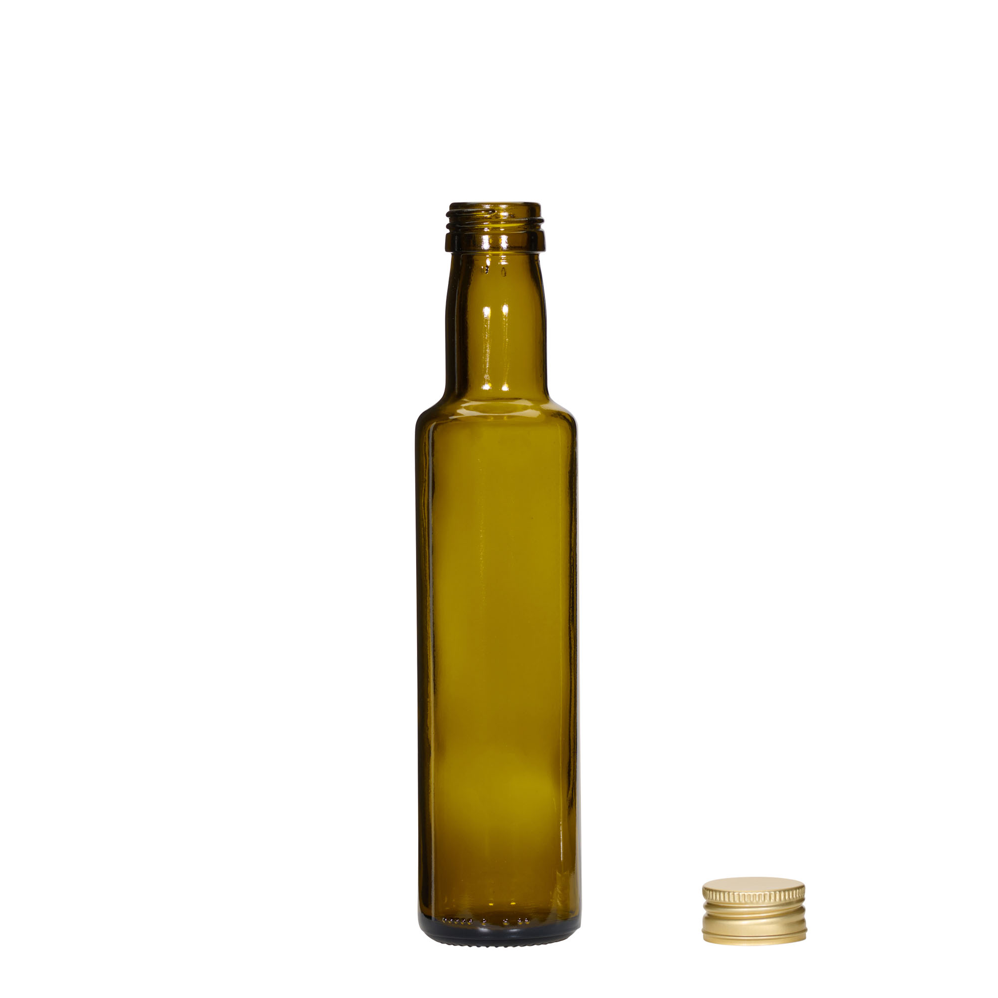 Bouteille en verre 250 ml 'Dorica', vert antique, bouchage: PP 31,5 Bouteille en verre 250 ml 'Dorica', vert antique, bouchage: PP 31,5