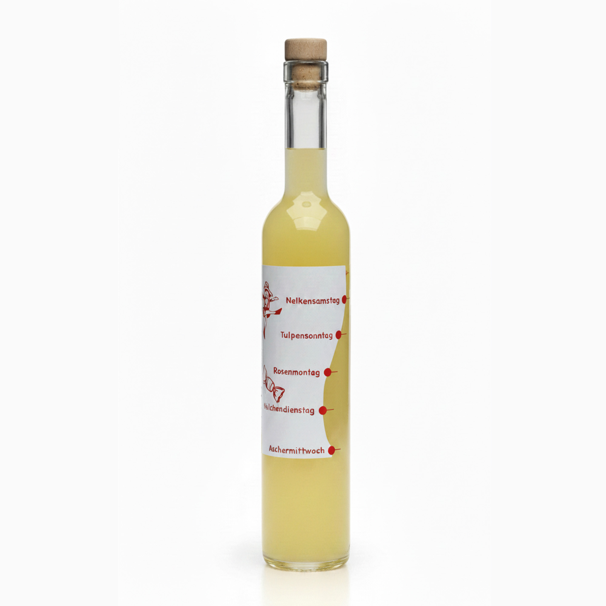 Bouteille en verre Maximo imprimée 500 ml 'Carnaval', bouchage: bouchon