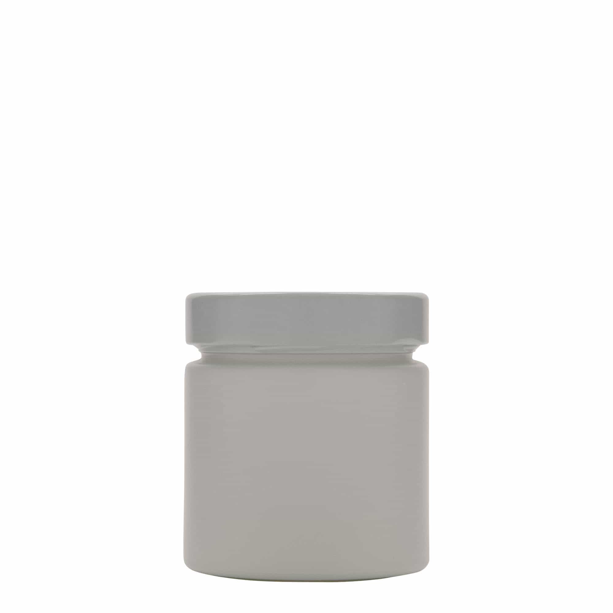 Ronde pot 'Aurora', 212 ml, wit, monding: deep-twist-off (DTO 66)