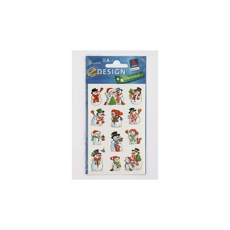 Sticker usage spécial « Bonshommes de neige », papier, multicolore