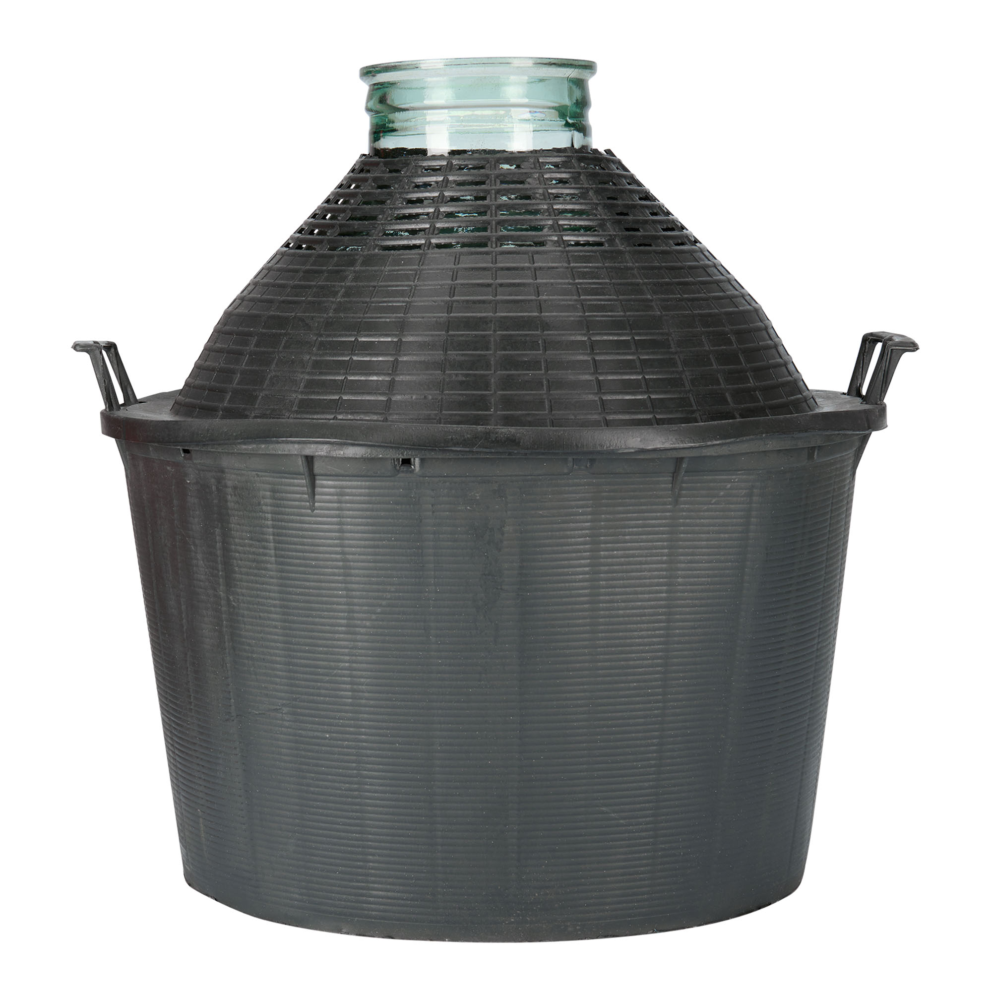 Ballonfles brede hals, 34 l, glas, monding: stulpdeksel