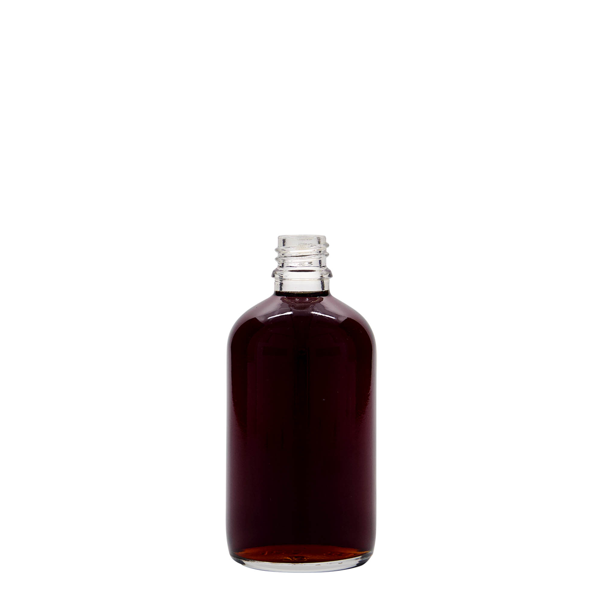 Medicijnfles, 100 ml, glas, monding: DIN 18