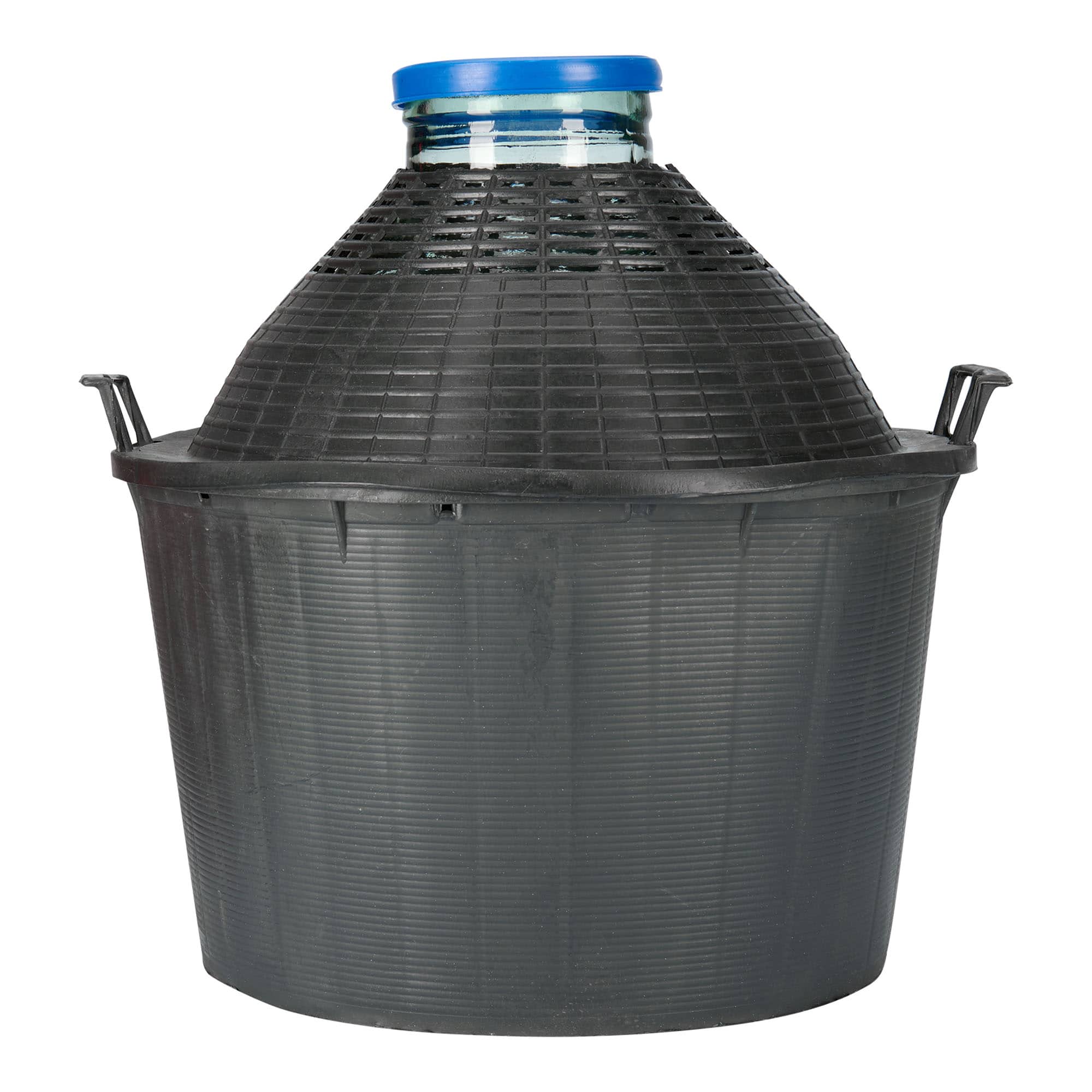 Ballonfles brede hals, 34 l, glas, monding: stulpdeksel