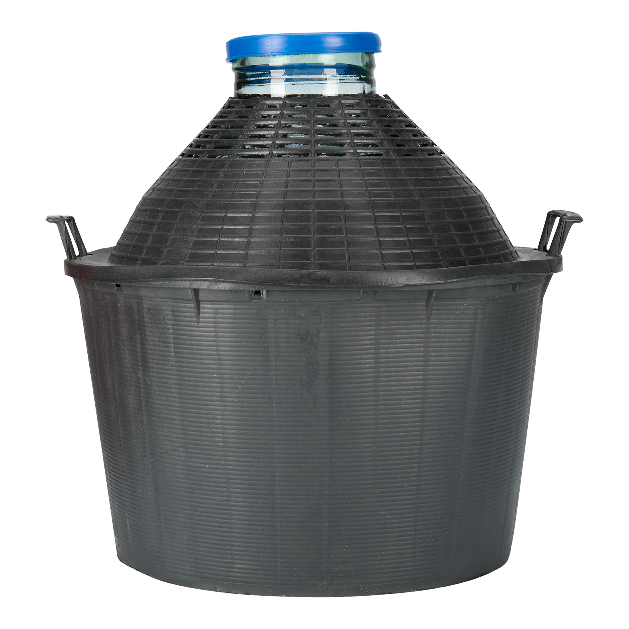 Ballonfles brede hals, 34 l, glas, monding: stulpdeksel