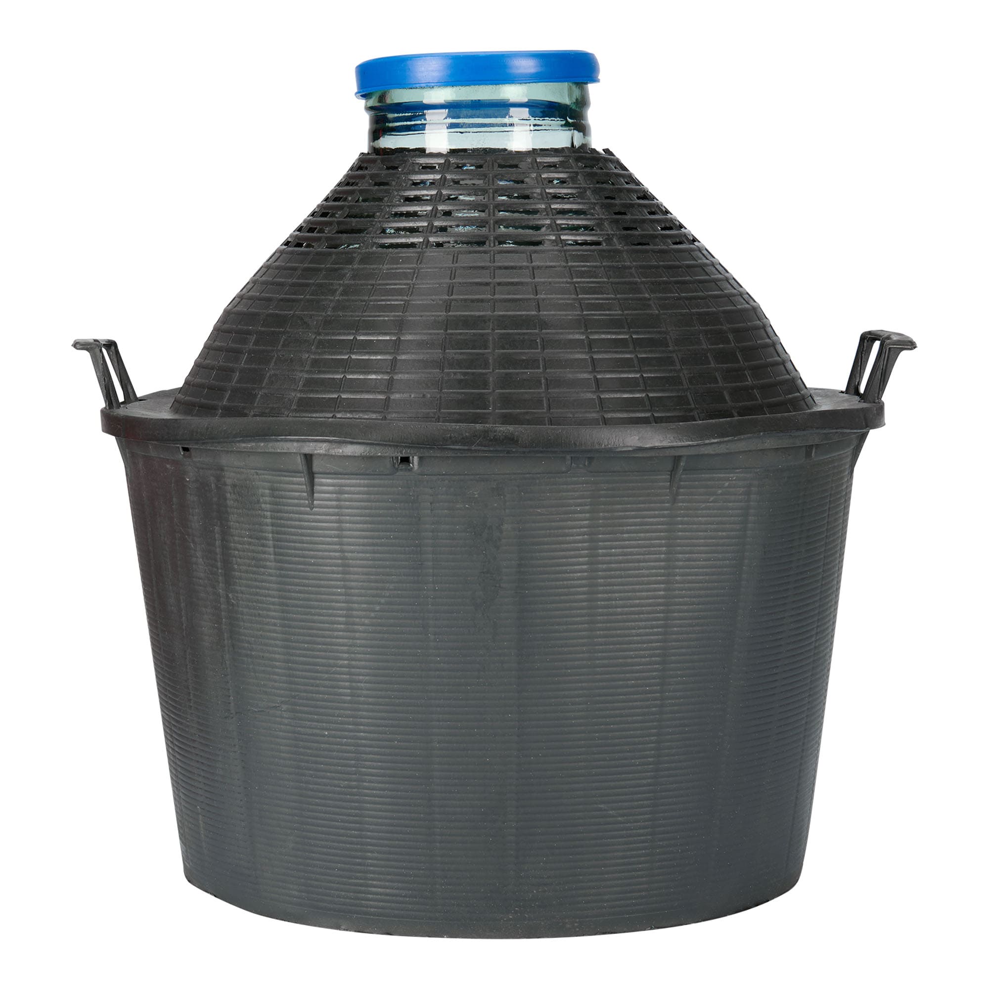 Dame-jeanne 34 l à col large, verre, bouchage: couvercle cloche
