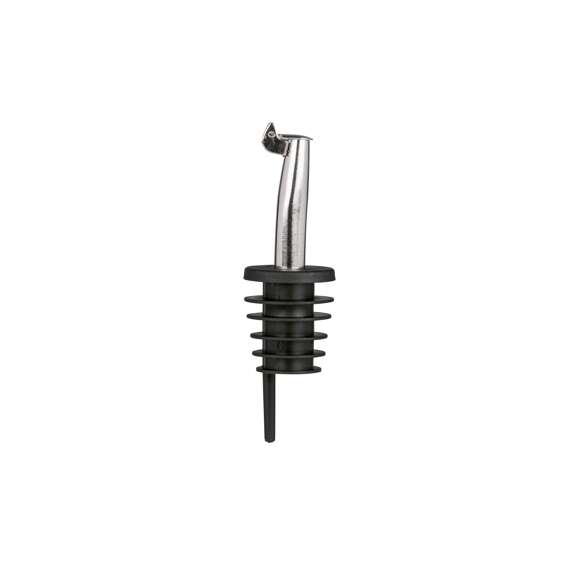 Bec-verseur inox avec capuchon métallique, acier inoxydable, argenté