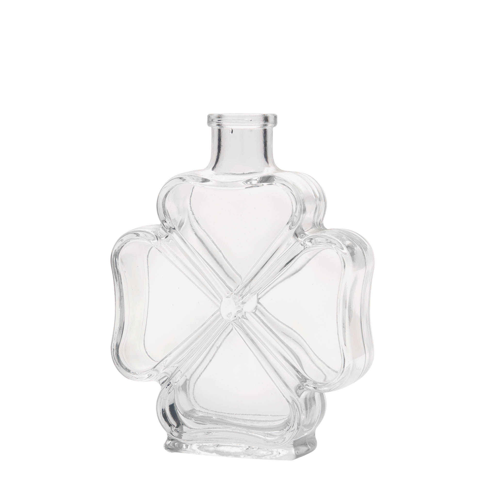 Glazen fles 'Kleeblatt', 200 ml, monding: kurk Glazen fles 'Kleeblatt', 200 ml, monding: kurk