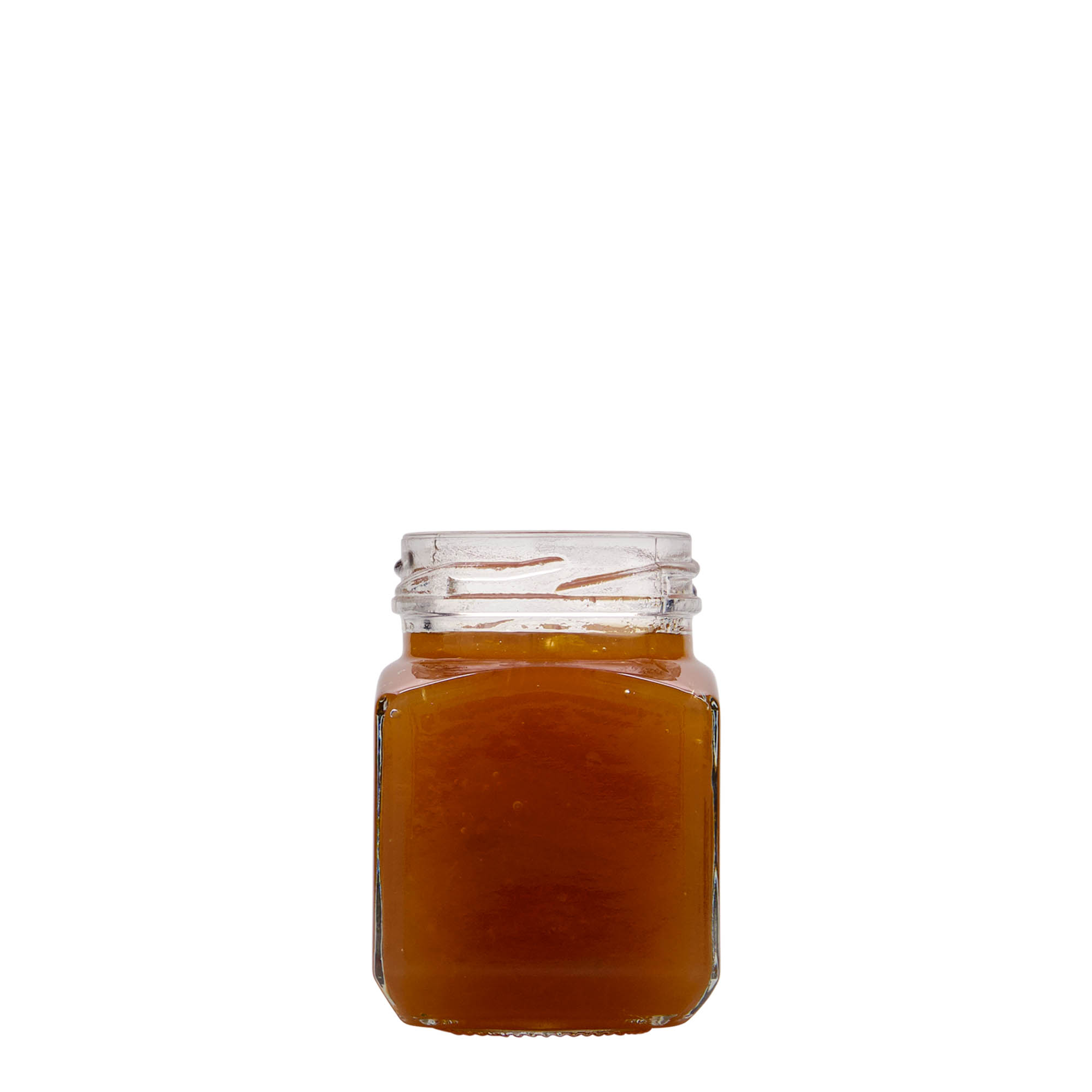 Bocal carré 106 ml, bouchage: Twist-Off (TO 48) Bocal carré 106 ml, bouchage: Twist-Off (TO 48)
