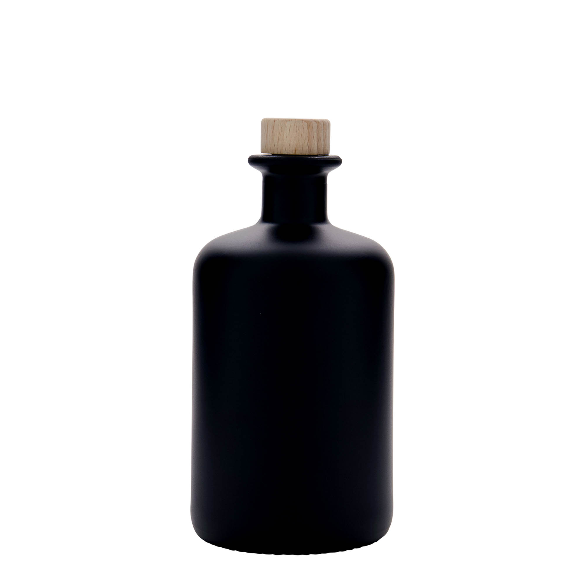 Bouteille en verre apothicaire 500 ml, noire, bouchage: bouchon Bouteille en verre apothicaire 500 ml, noire, bouchage: bouchon