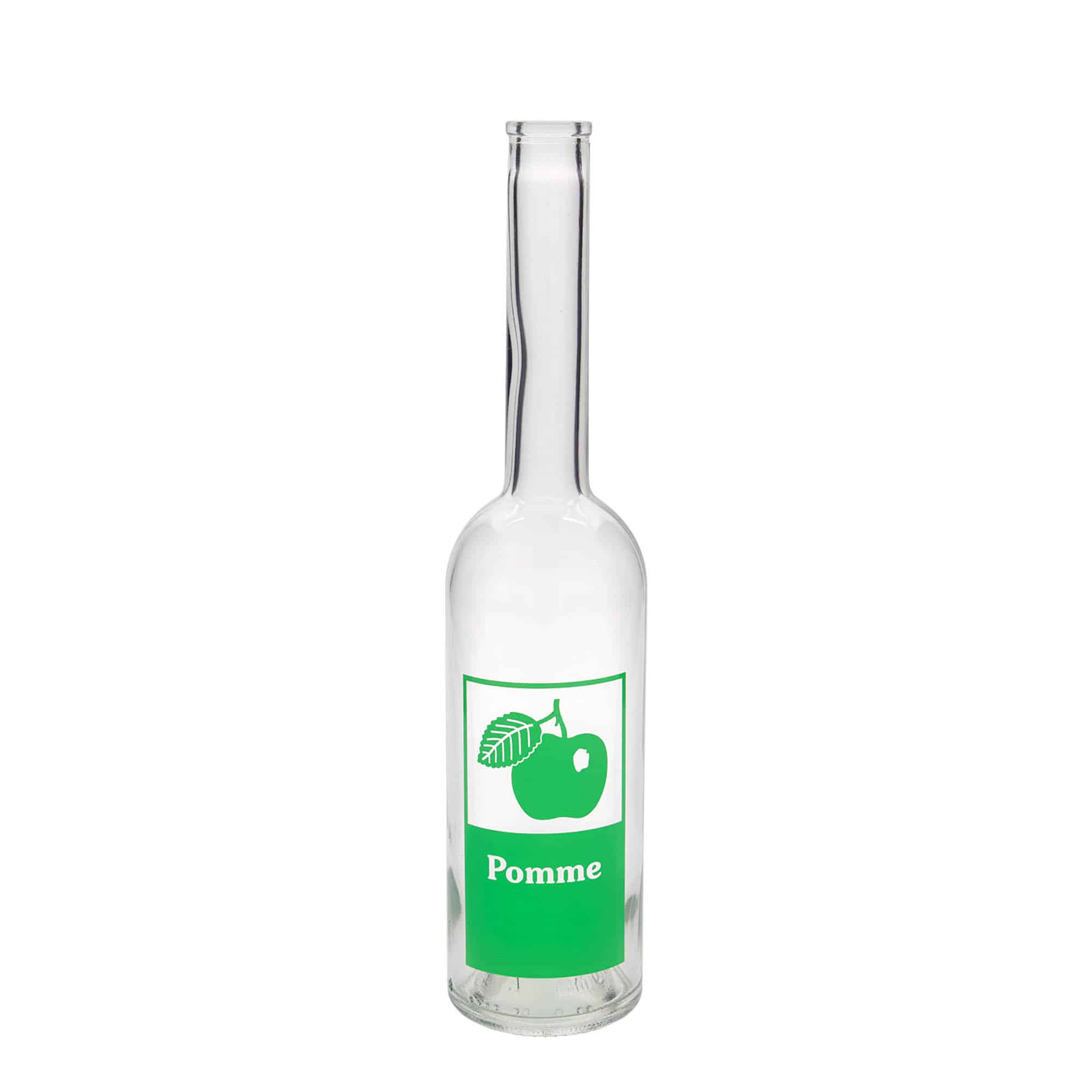 Bouteille en verre 500 ml 'Opera', motif : pomme, bouchage: bouchon