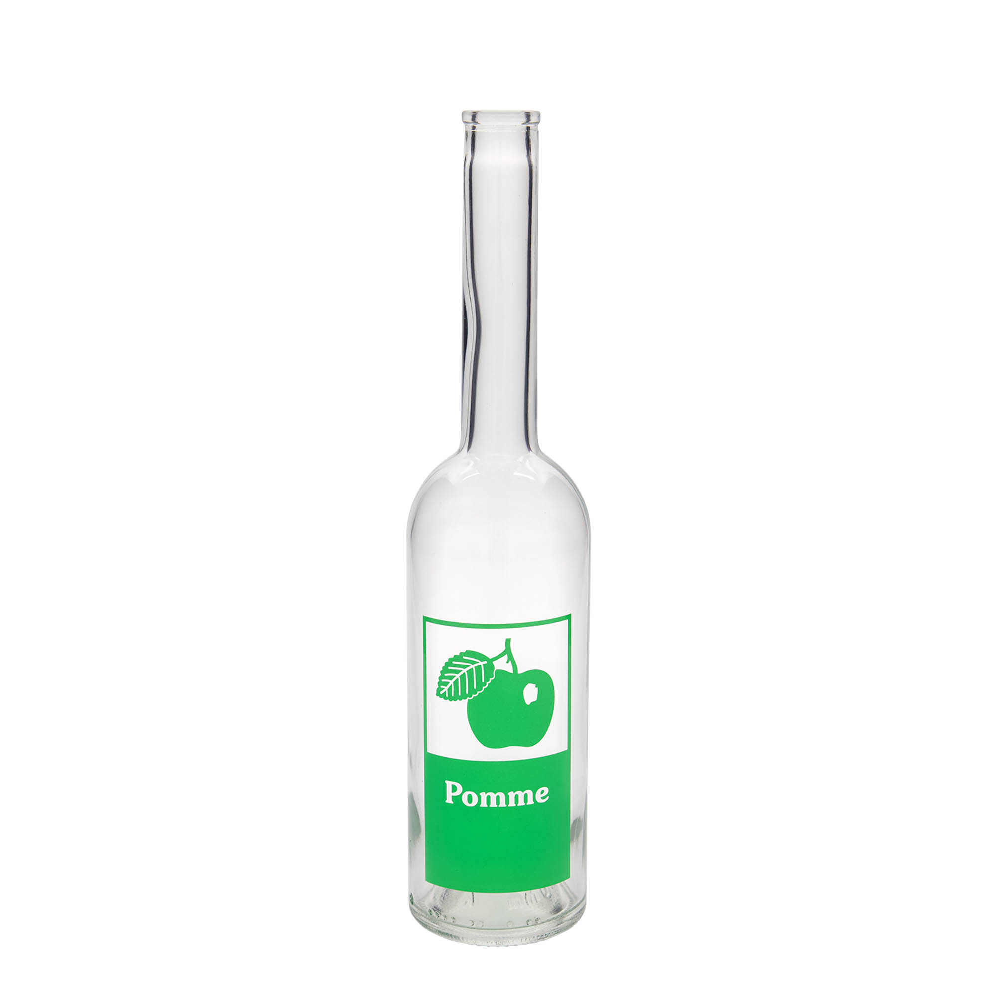 Glazen fles 'Opera', 500 ml, motief: Pomme, monding: kurk