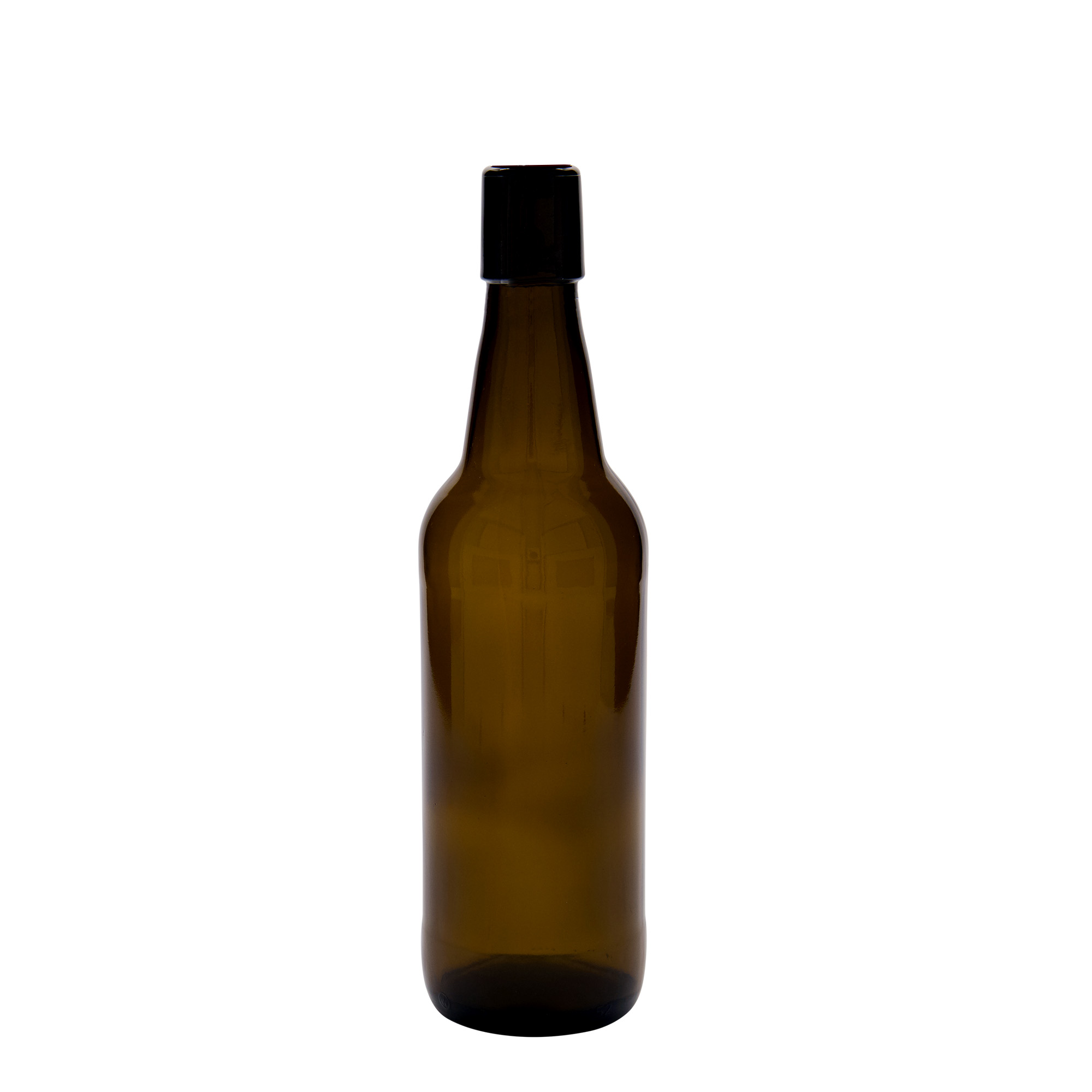 Bierflesje, 500 ml, glas, bruin, monding: beugelsluiting Bierflesje, 500 ml, glas, bruin, monding: beugelsluiting