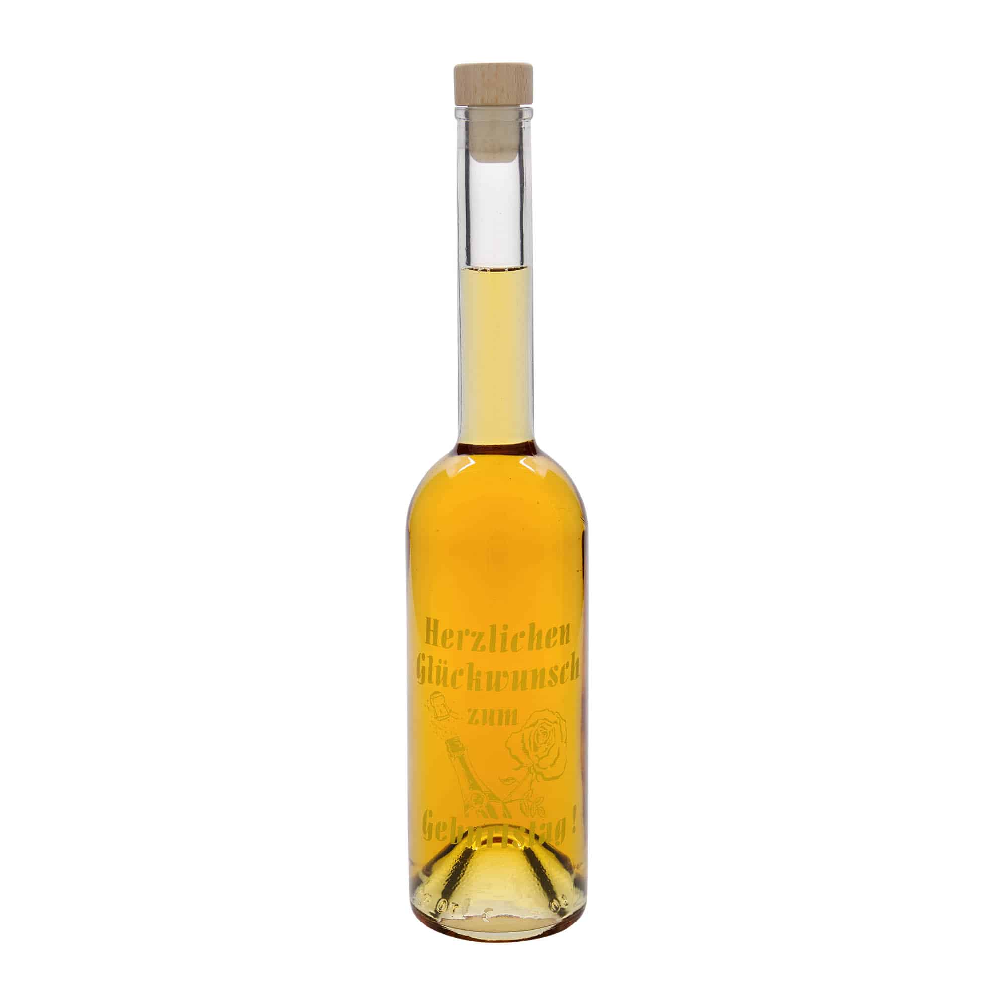Bouteille en verre 500 ml « Opera », motif : bouteille naissance, bouchage: bouchon