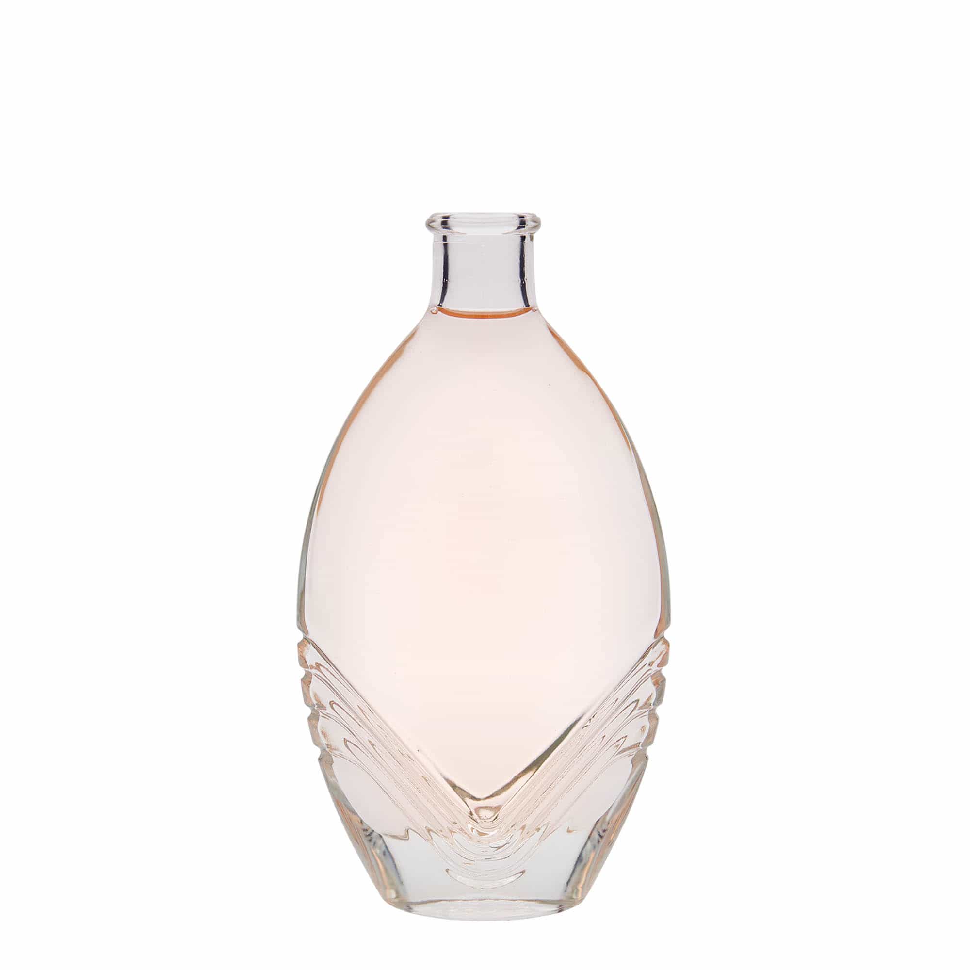 Glazen fles 'Florence', 200 ml, ovaal, monding: kurk