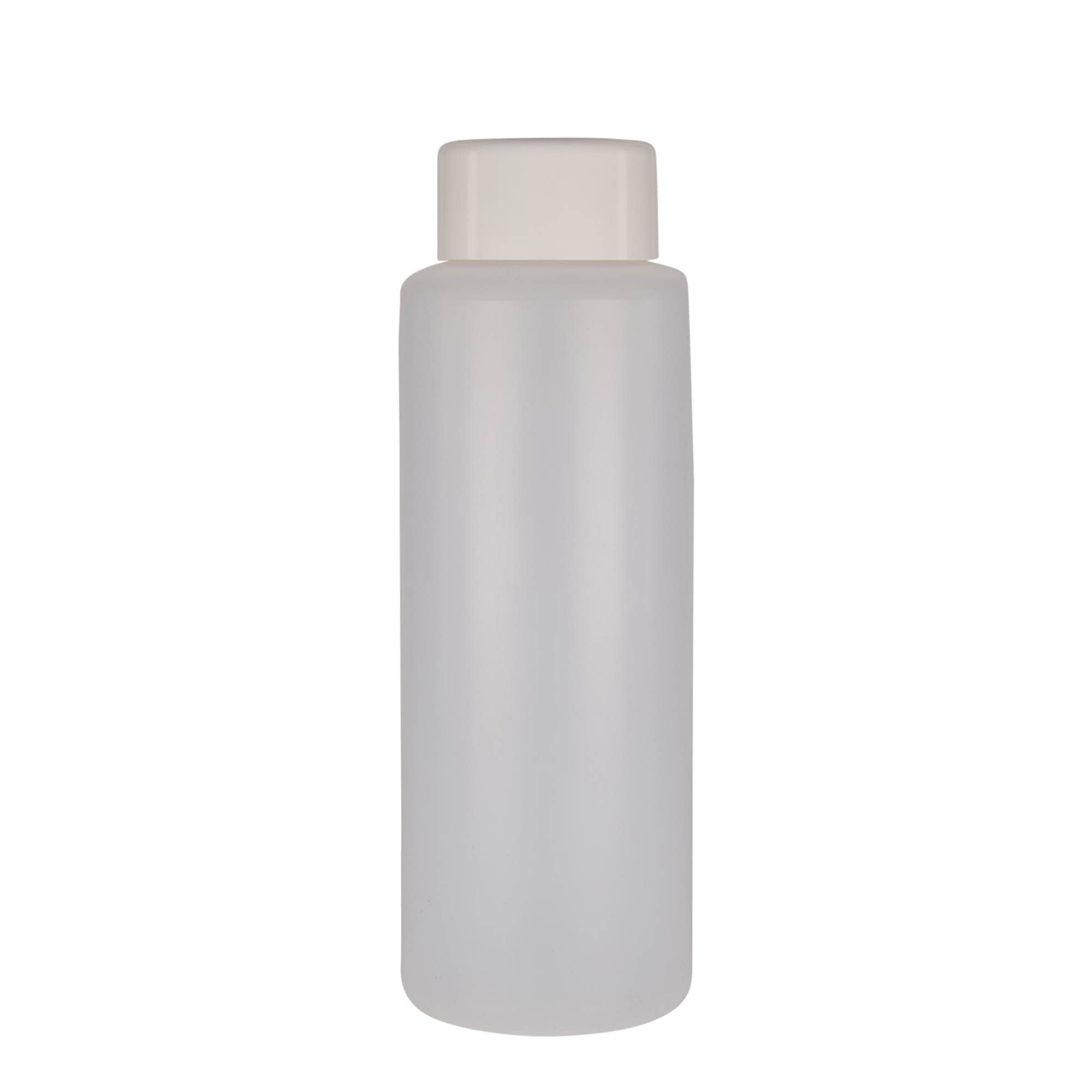 Bouteille ronde 1 000 ml, plastique PE, nature, bouchage: Bougage à vis