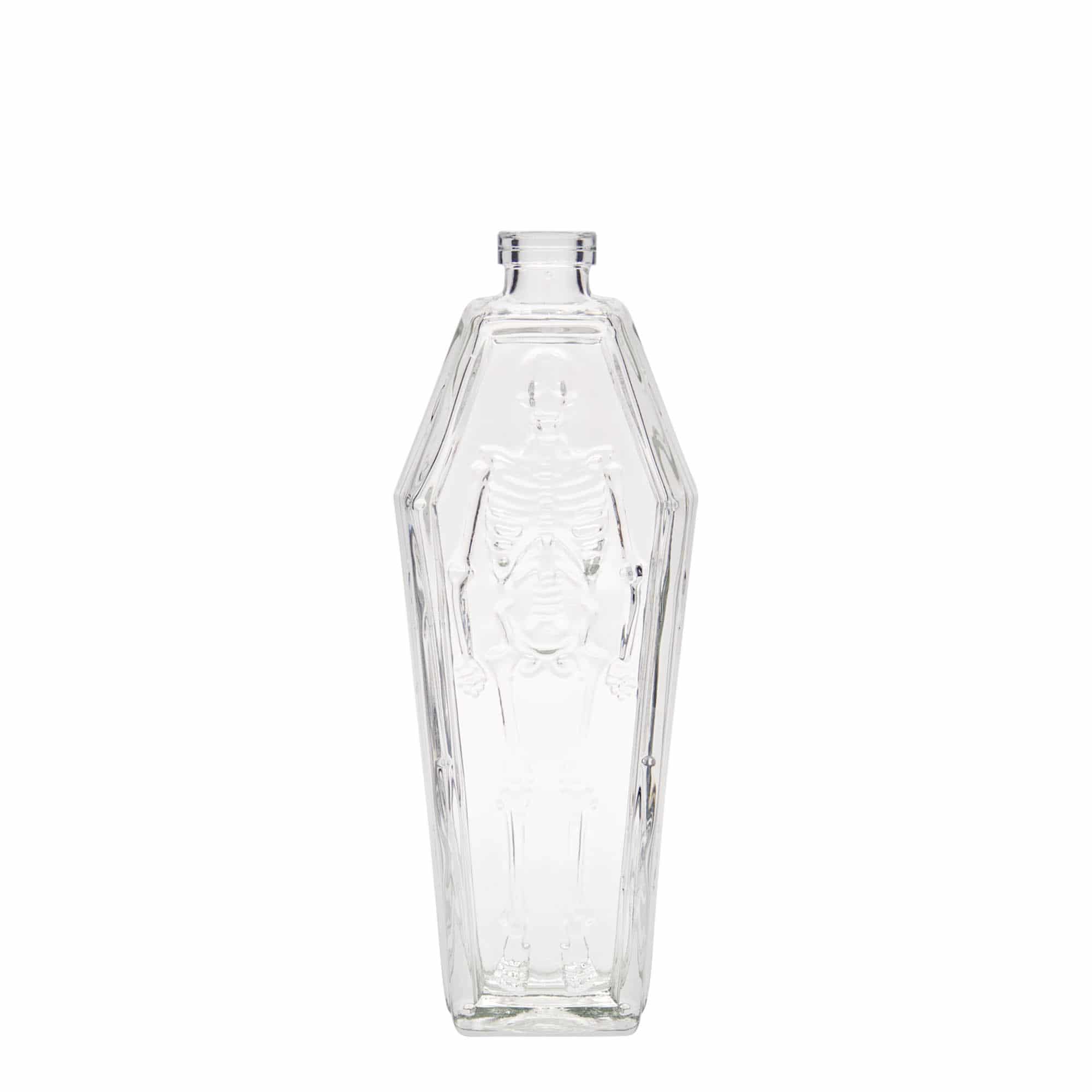 Glazen fles 'Doodkist', 200 ml, monding: kurk