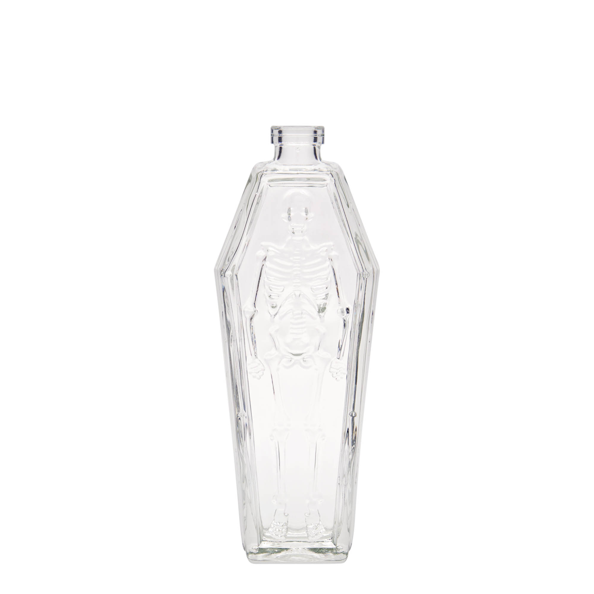 Glazen fles 'Doodkist', 200 ml, monding: kurk