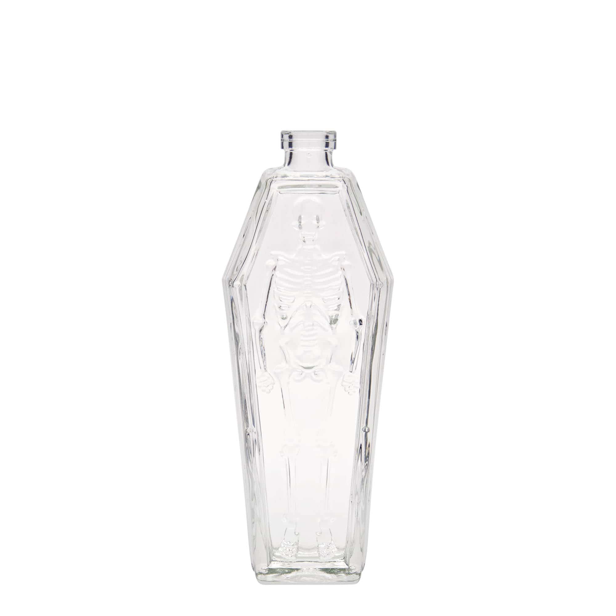 Glazen fles 'Doodkist', 200 ml, monding: kurk