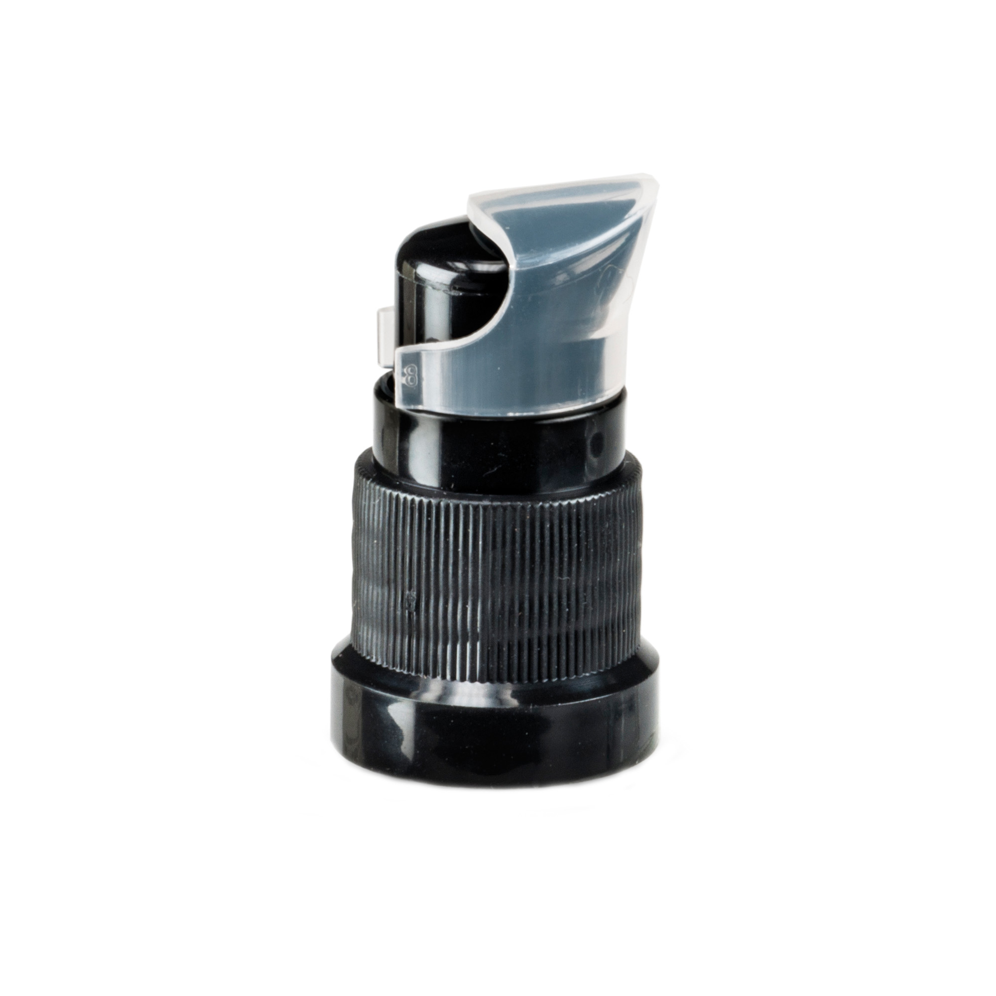 Bouchon à vis avec pompe à lotion, plastique PP noir, pour goulot : DIN 18 Bouchon à vis avec pompe à lotion, plastique PP noir, pour goulot : DIN 18