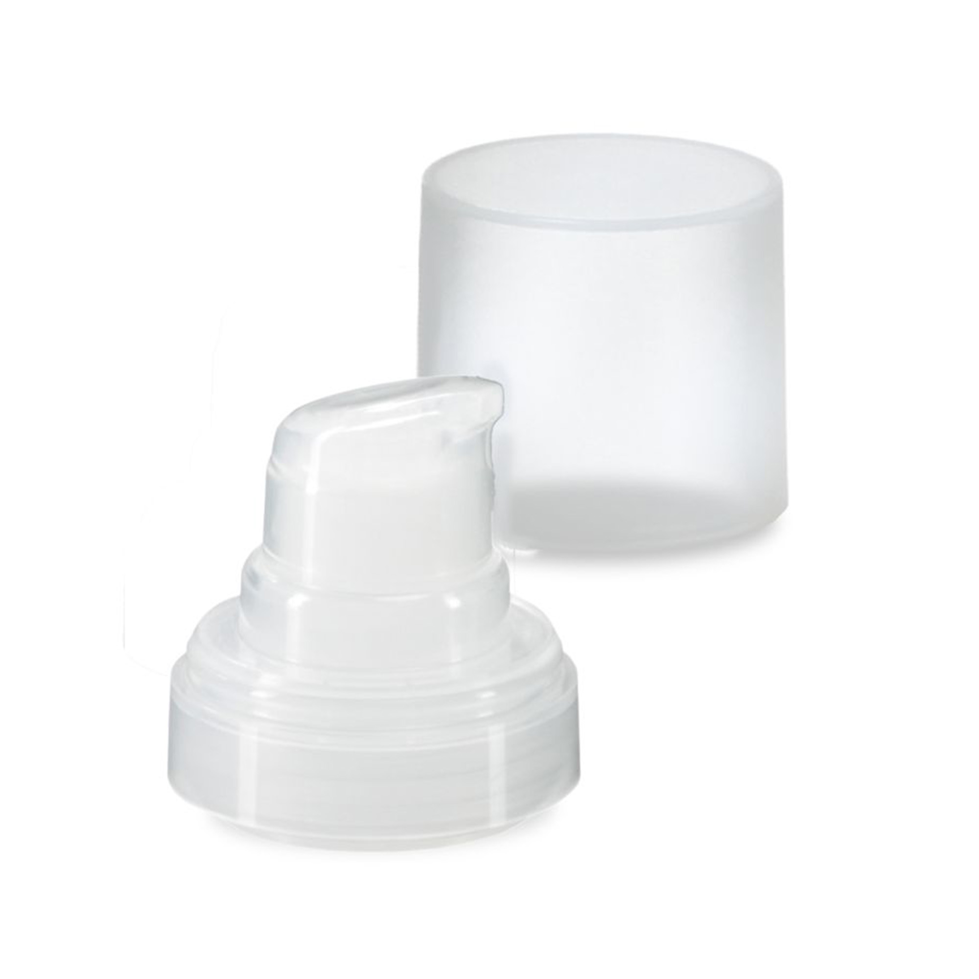 Flacon airless tête de pompe 'Micro', plastique PP, blanc