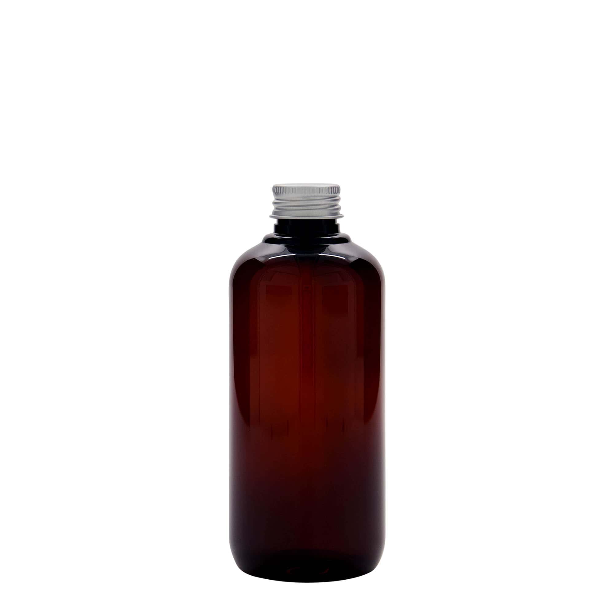 Plastic recyclingfles Victor's Best, 250 ml, PCR, bruin, monding: 24/410