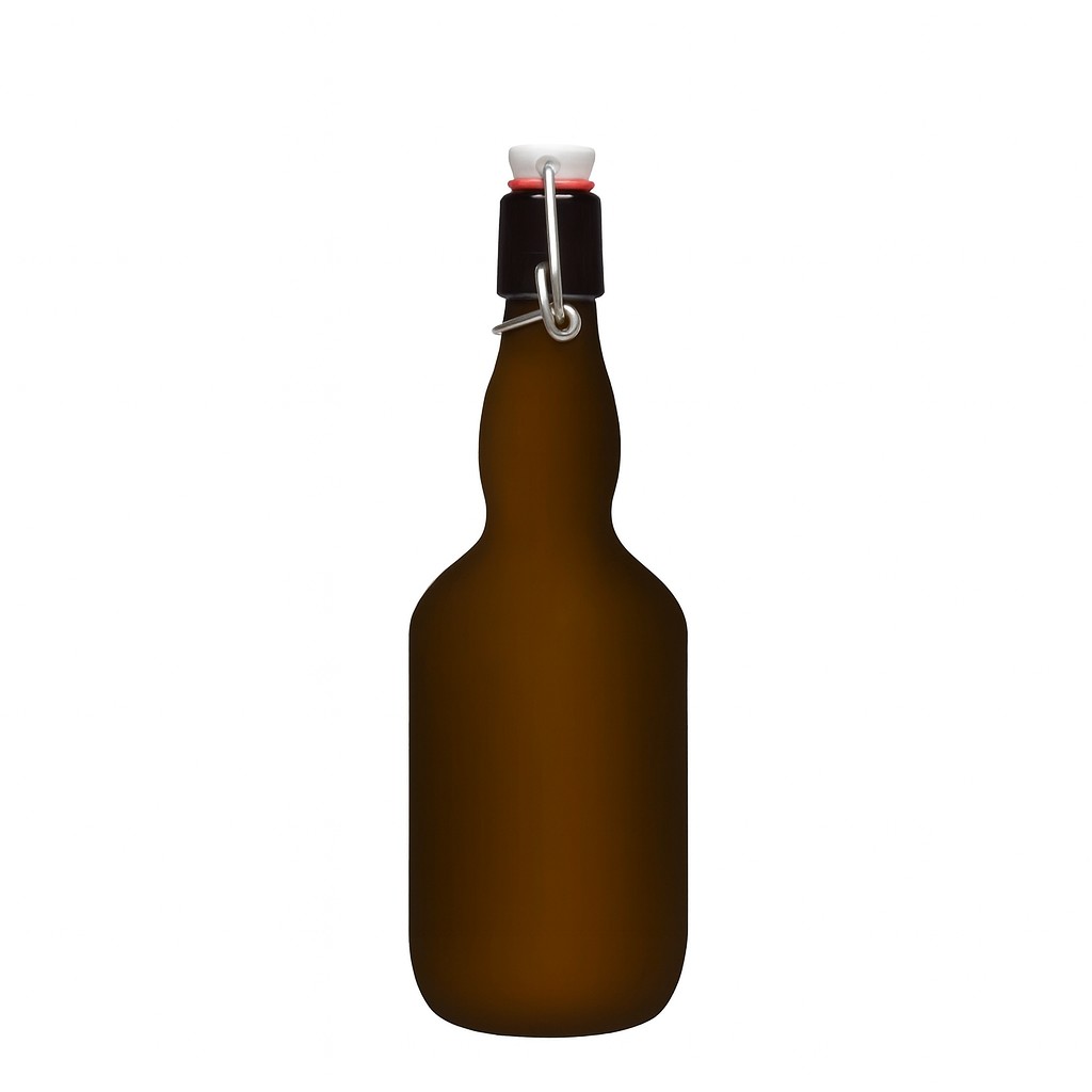 Bouteille de bière col large 500 ml, verre, vert antique, bouchage: bouchon mécanique Bouteille de bière col large 500 ml, verre, vert antique, bouchage: bouchon mécanique