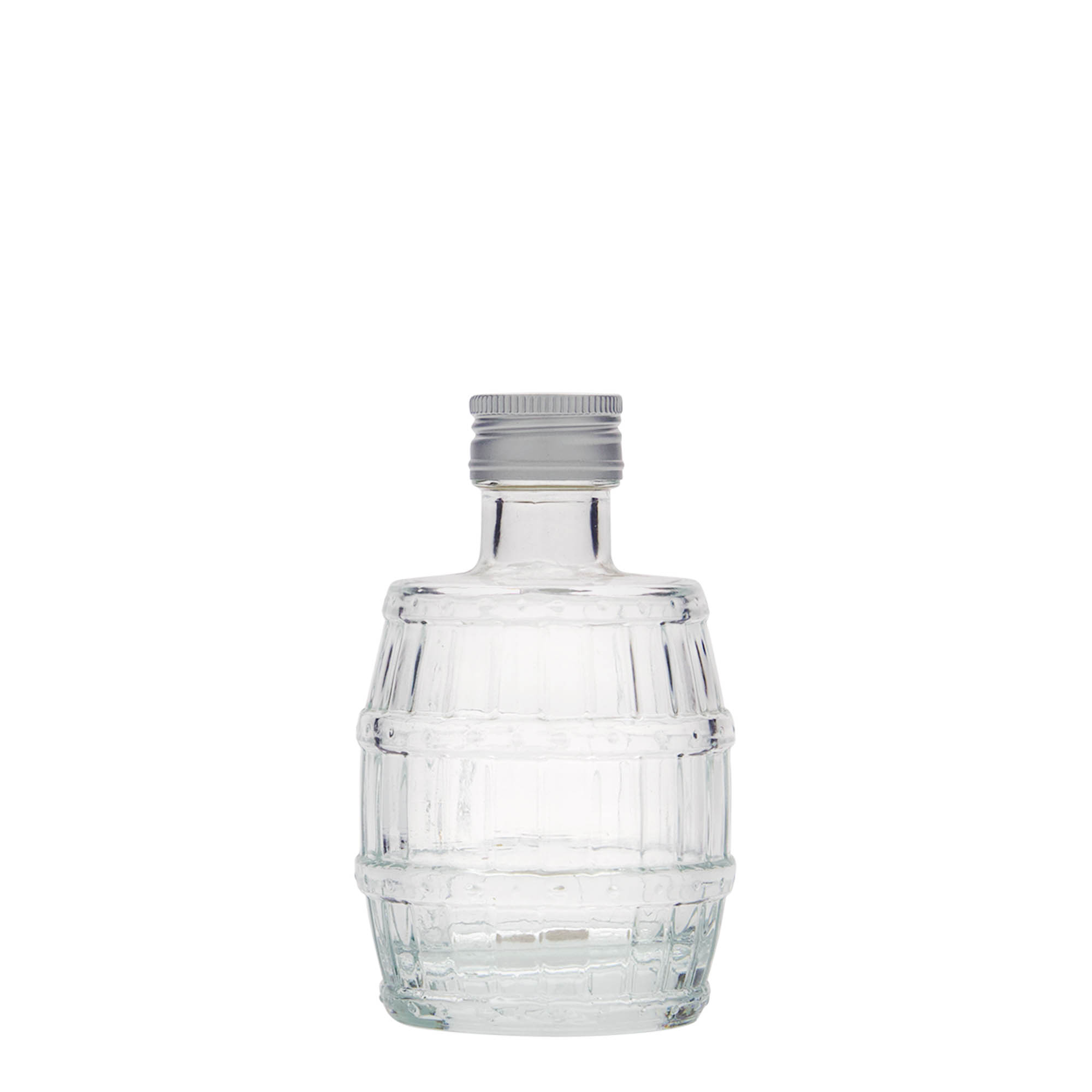 Glazen fles 'Vat', 100 ml, monding: PP 24 Glazen fles 'Vat', 100 ml, monding: PP 24